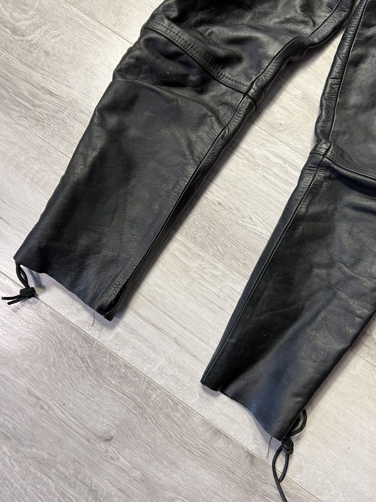 Genuine Leather Vintage Western Biker Leather Cowboy Bondage Pants Size M Size US 32 / EU 48 - 10 Thumbnail