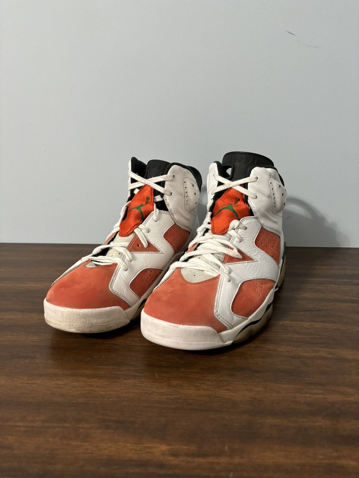 image of Jordan Nike Jordan 6 Retro Gatorade Like Mike White Shoes in Orange, Men's (Size 13)