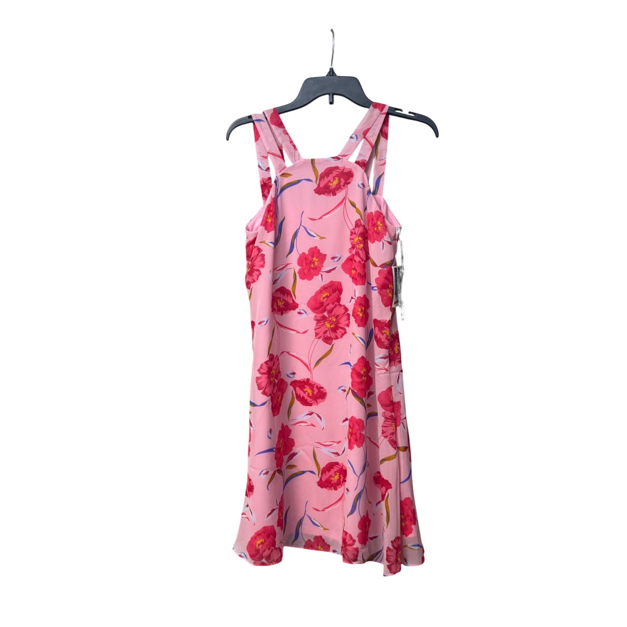 Bar III Bar III Printed Trapeze Dress, Pink/Red, Sz. XS Size XS / US 0-2 / IT 36-38 - 10 Thumbnail