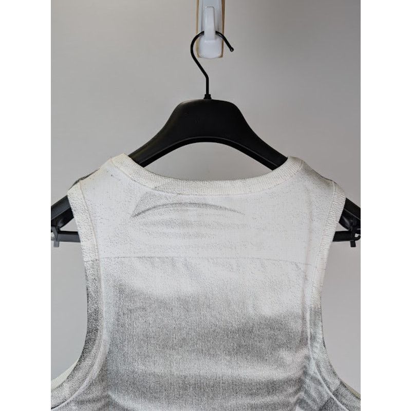 Balmain o1rshd1 Ribbed Tie Print Tank Top in White Size US XL / EU 56 / 4 - 15 Thumbnail
