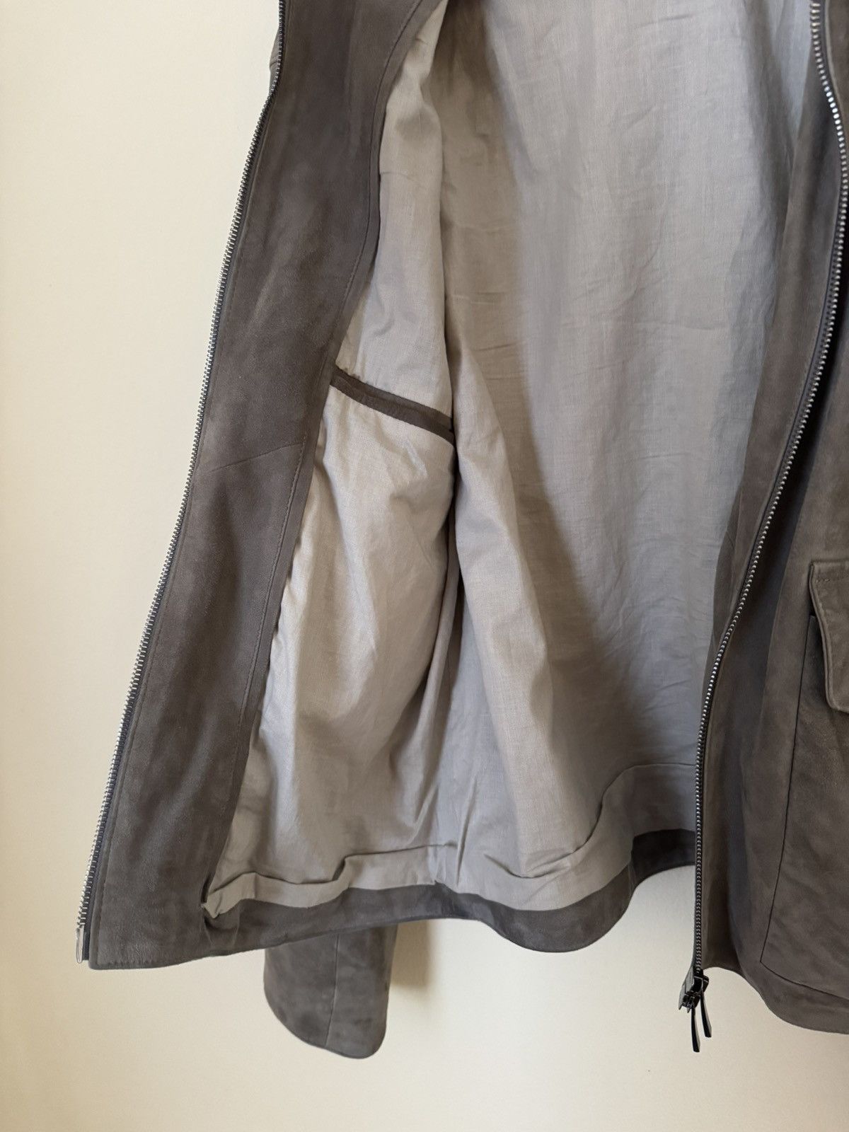 Stoffa Stoffa Flight Jacket Taupe Lamb Suede 48 Size US M / EU 48-50 / 2 - 6 Thumbnail
