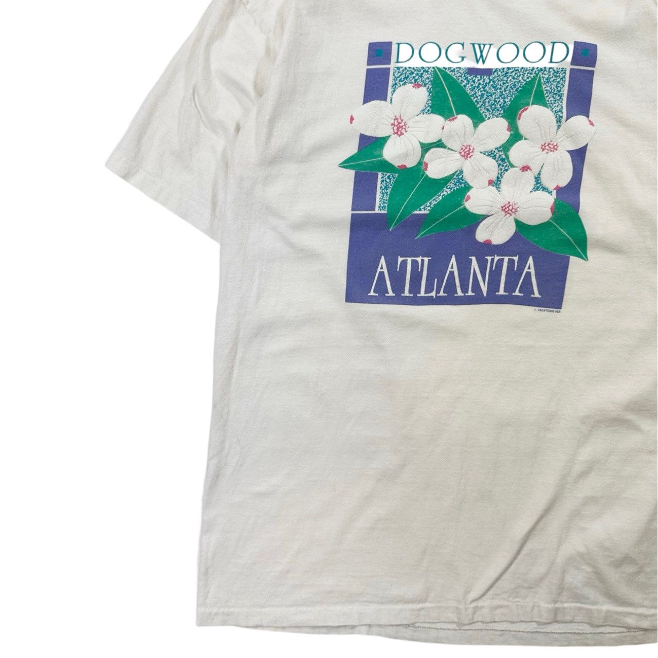 Vintage Vintage 90s Single Stitch Dogwood Atlanta Graphic Flower Size US XL / EU 56 / 4 - 3 Thumbnail
