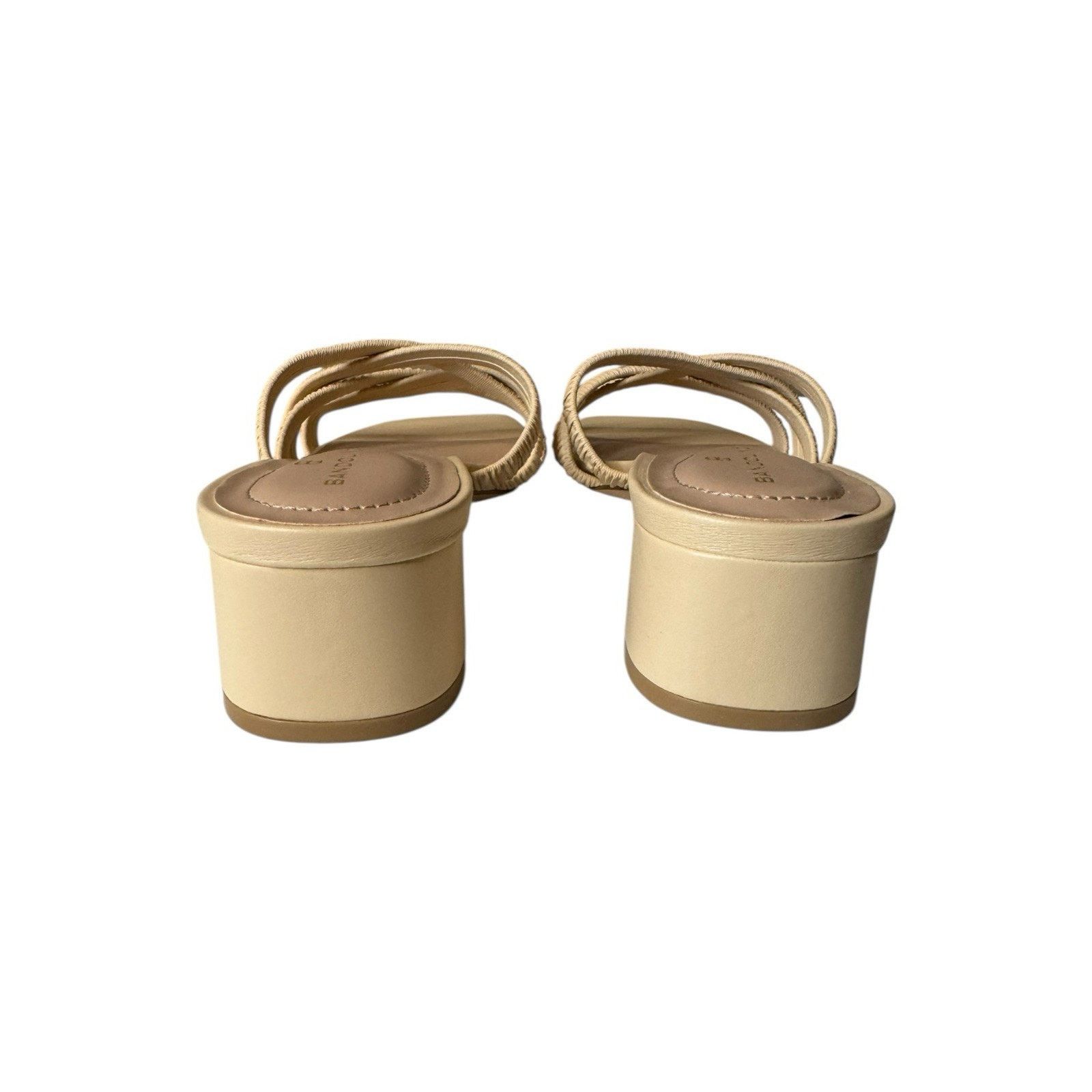 Other Bandolino Runrun Cross Cross Sandals Beige Yellow Block Heel Size US 8 / IT 38 - 5 Thumbnail