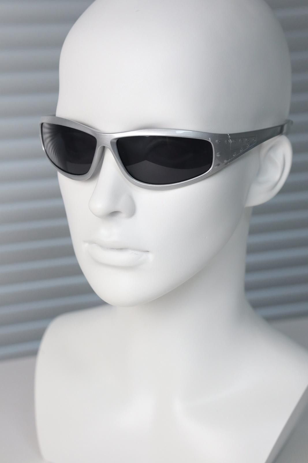 Other Vtg Y2k Avant Garde Futuristic Sunglasses Silver Unisex OS Size ONE SIZE - 7 Thumbnail
