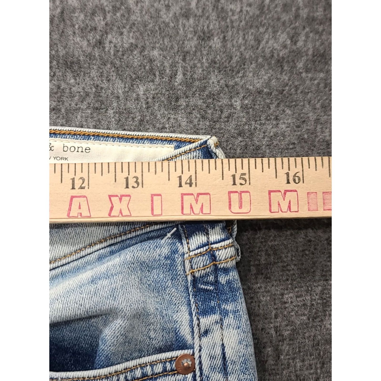 Rag & Bone rag & bone Jeans Womens 27x32 Cate Mid Rise Flared Cloudy Light Wash Stretch Denim Blue 27 Regular Inseam 32 Womens Jeans Size 27" / US 4 / IT 40 - 5 Thumbnail