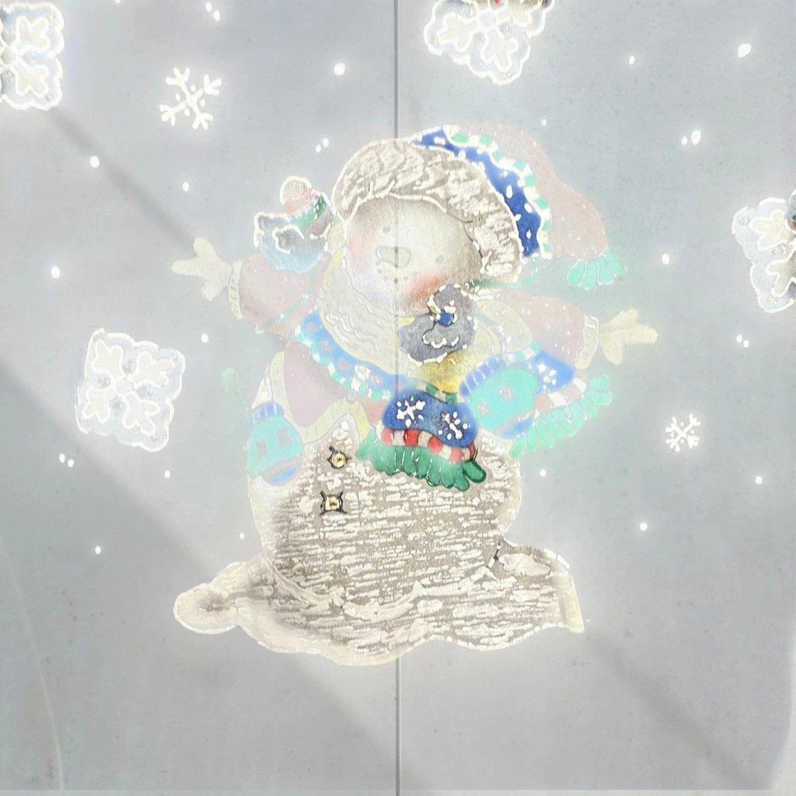 Jerzees Vintage 90's Blue Jerzees Christmas Winter Sweatshirt Snowma Size US L / EU 52-54 / 3 - 6 Thumbnail
