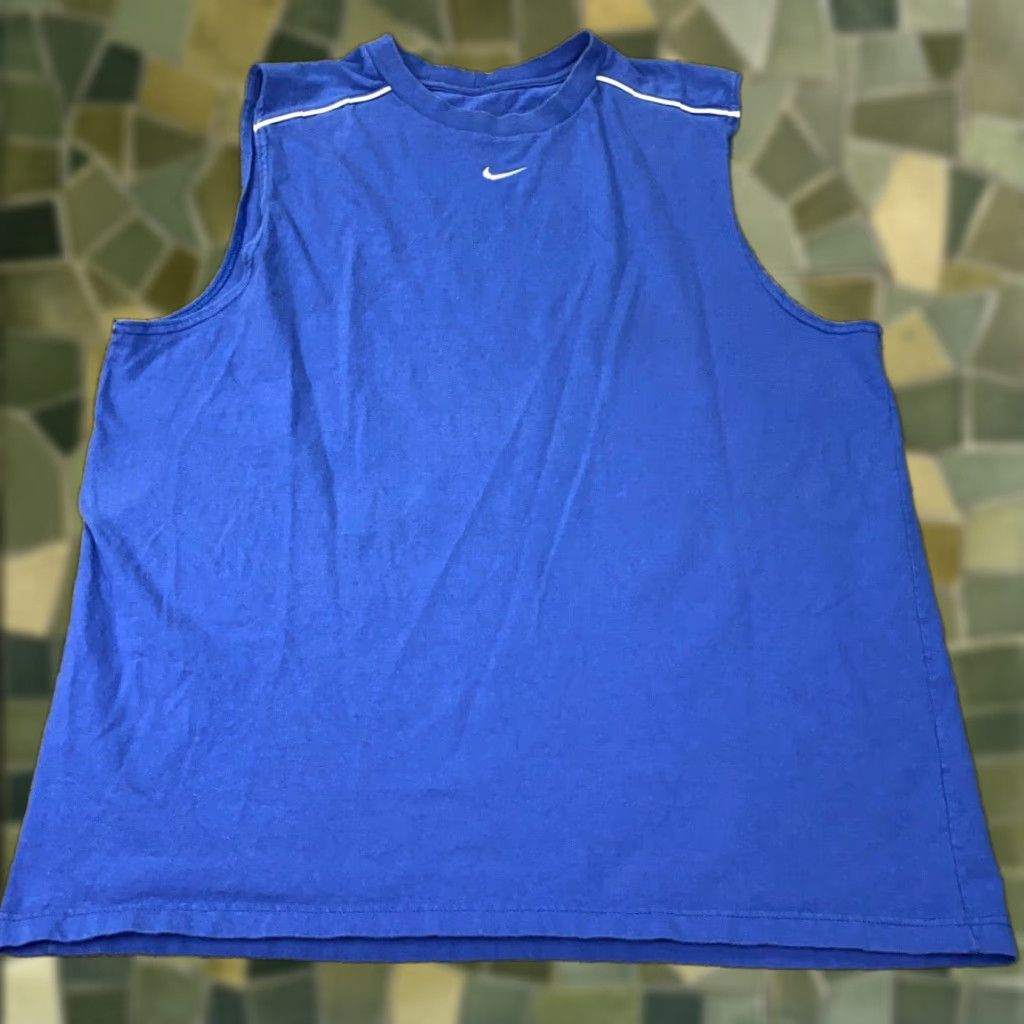 Nike VINTAGE Nike Tank Top Mens XL Blue Sleeveless Activewear Retro Y2K Size US XL / EU 56 / 4 - 1 Thumbnail