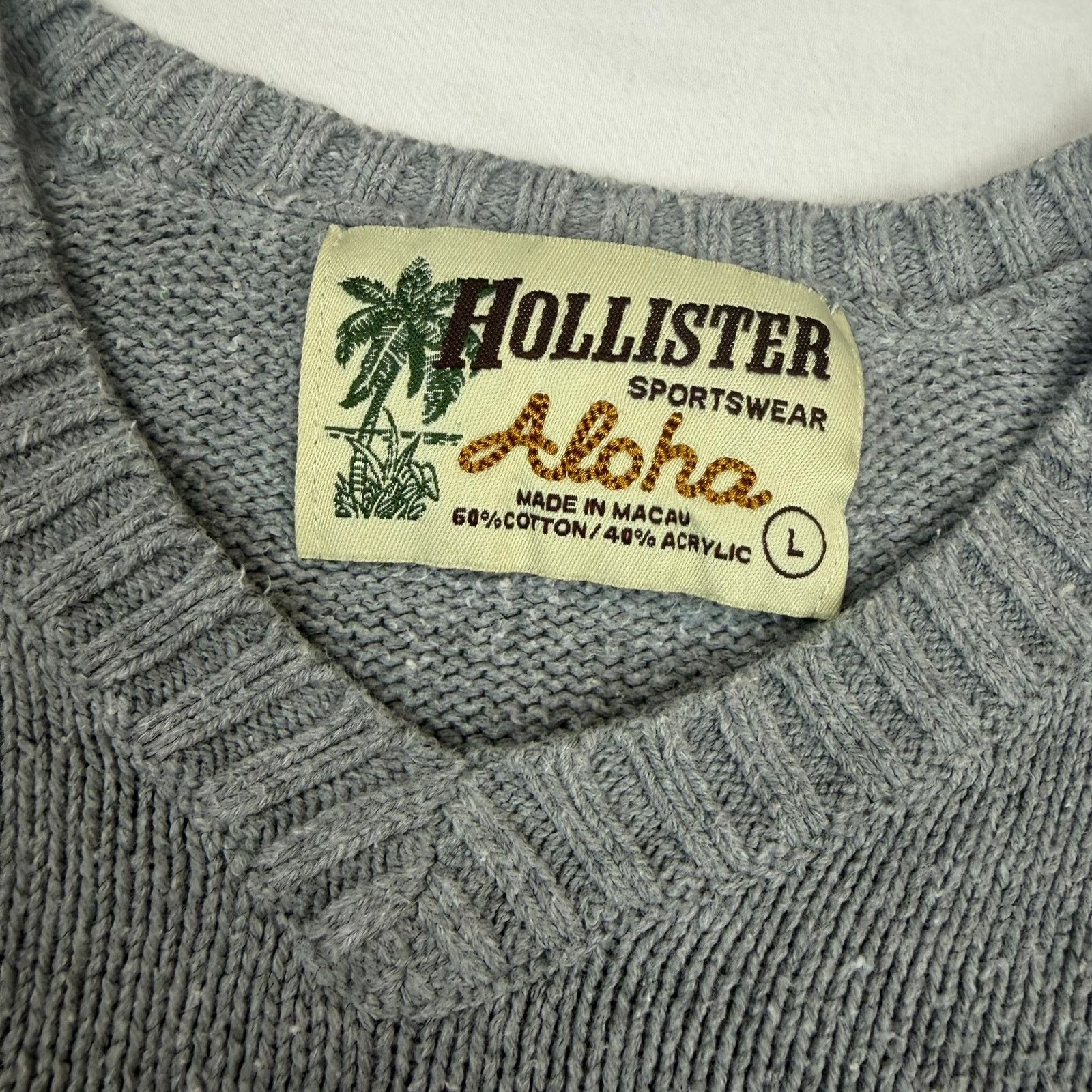 Hollister Y2K Hollister Aloha Gray Sweater - Women's Large Size L / US 10 / IT 46 - 3 Thumbnail