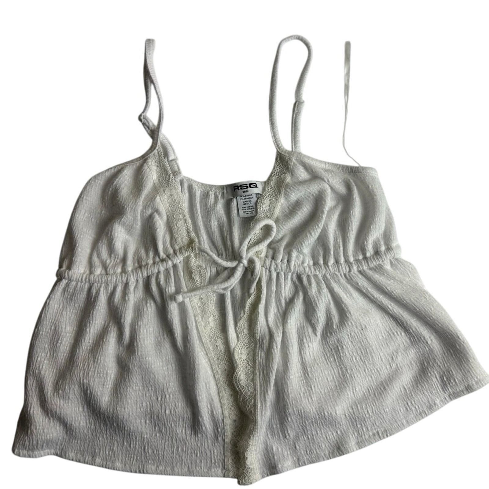Rsq RSQ Womens white top , sleeveless size small made in Mexico Size S / US 4 / IT 40 - 1 Thumbnail