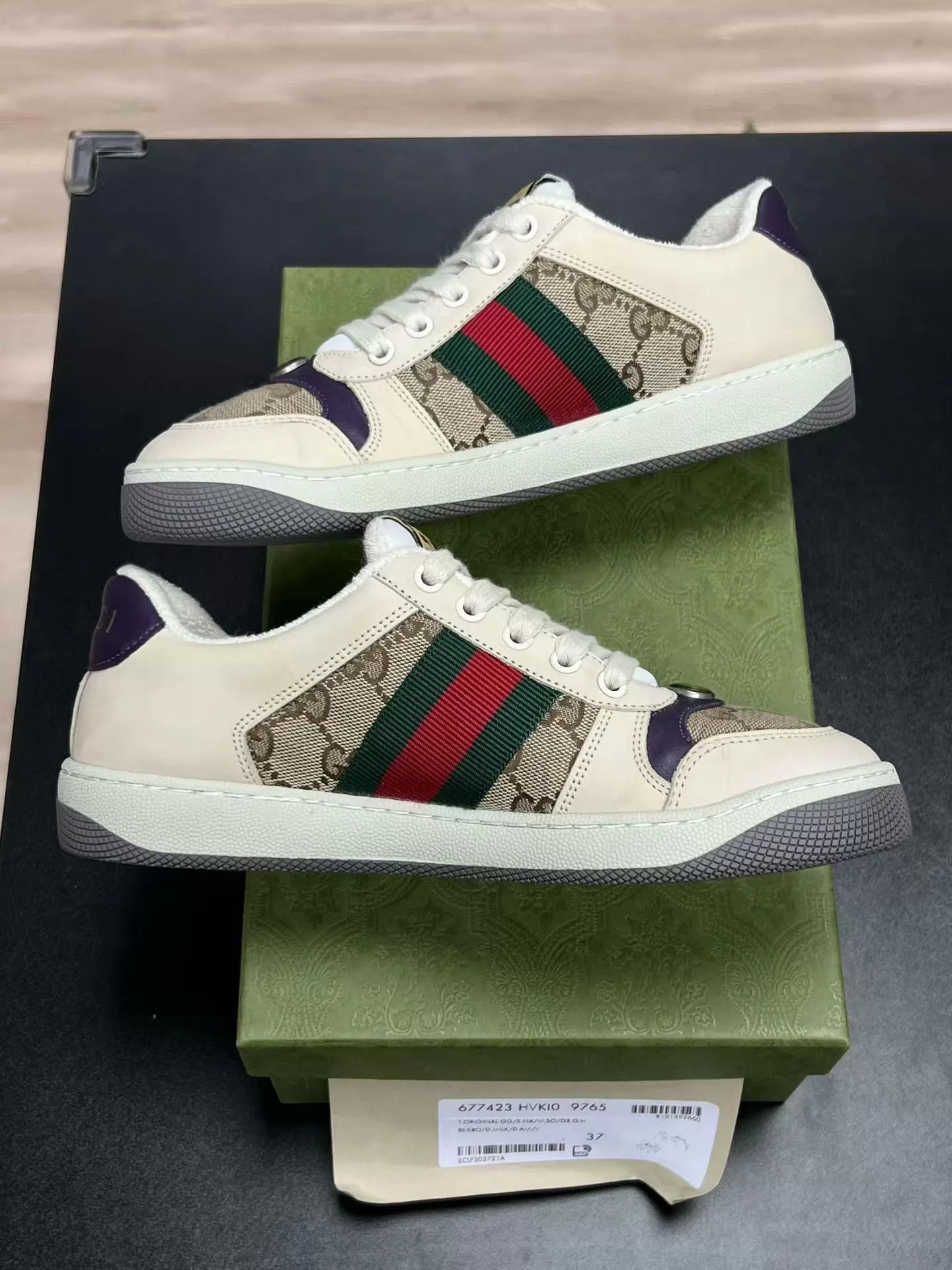 Gucci GUCCI GG Distressed Sneakers Ebony EU 37 Like New Size US 6.5 / IT 36.5 - 6 Thumbnail
