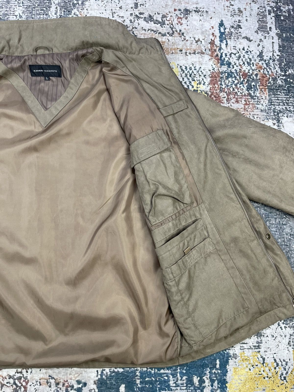 Kansai Yamamoto Kansai Yamamoto Moleskin Like 2 Collar Quilt Padded Jackets Size US M / EU 48-50 / 2 - 7 Thumbnail