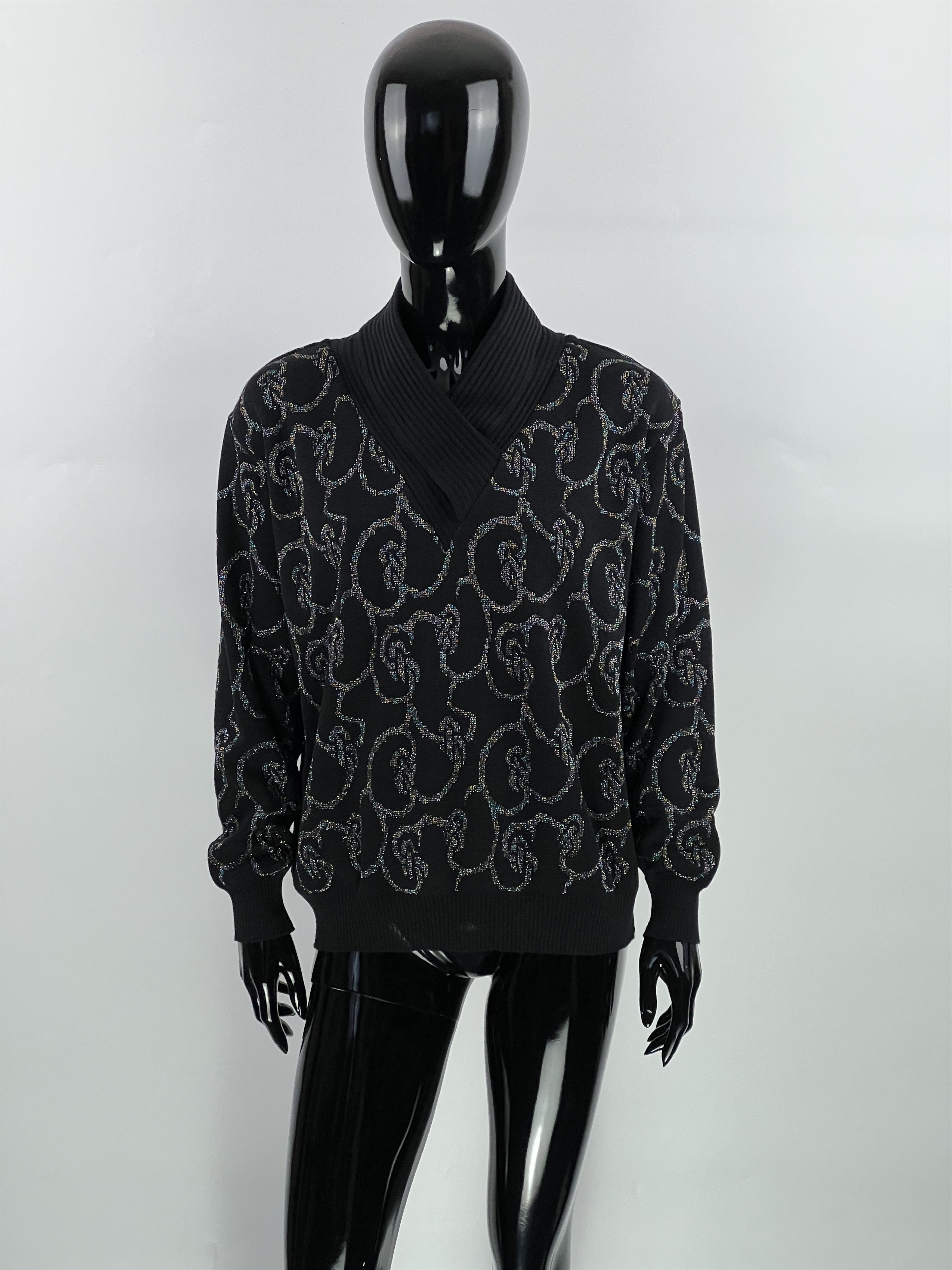 Vintage × Wolford Wolford Rare Vintage Wool Sweater Lurex Size A42 UK16 F44 Size XL / US 12-14 / IT 48-50 - 1 Thumbnail