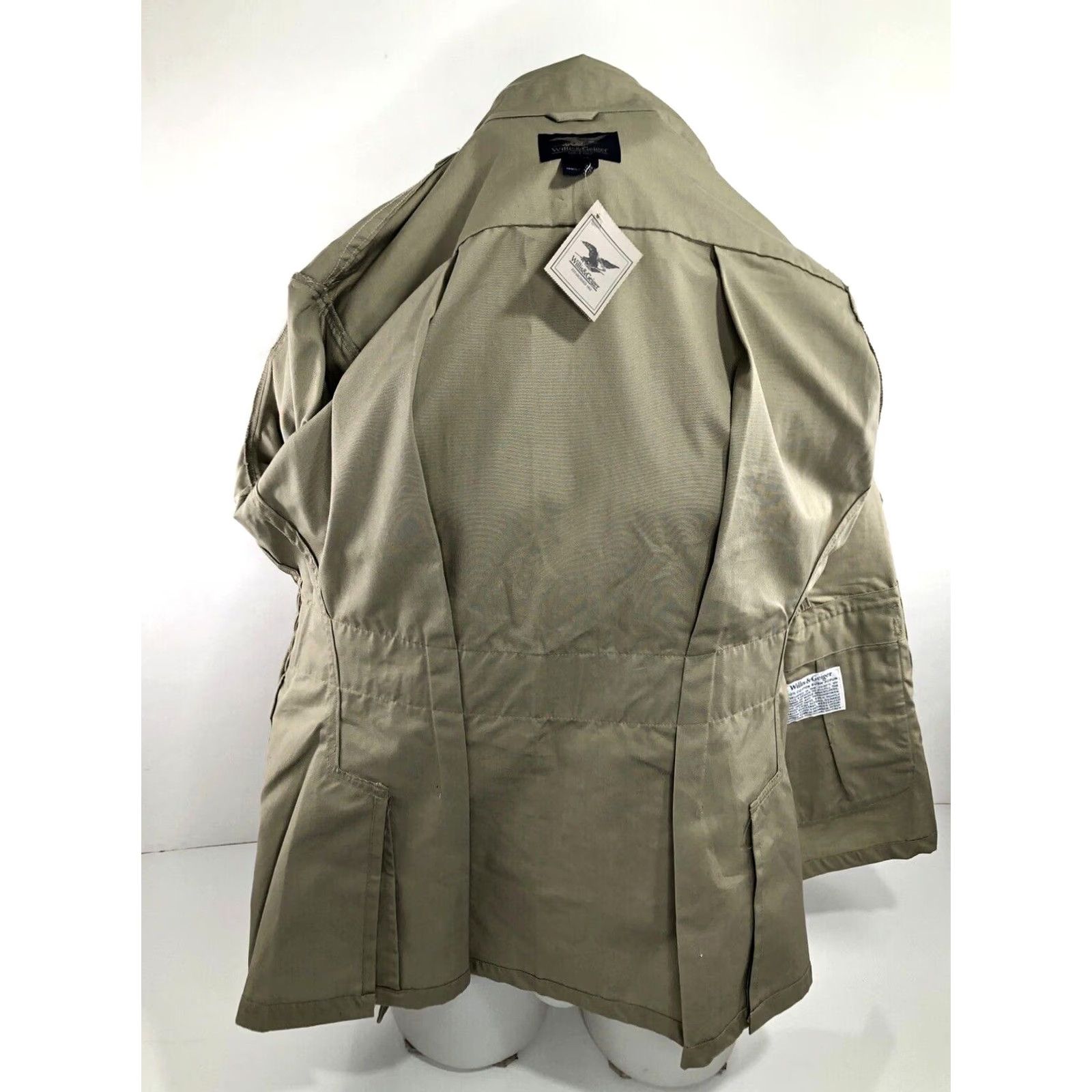 Vintage WILLIS & GEIGER Safari Jacket Shirt Womens S Khaki / Slightly Greenish Tan Grace Kelly The Legend NEW w TAGS Bush Poplin Safari Jacket Size S / US 4 / IT 40 - 4 Thumbnail