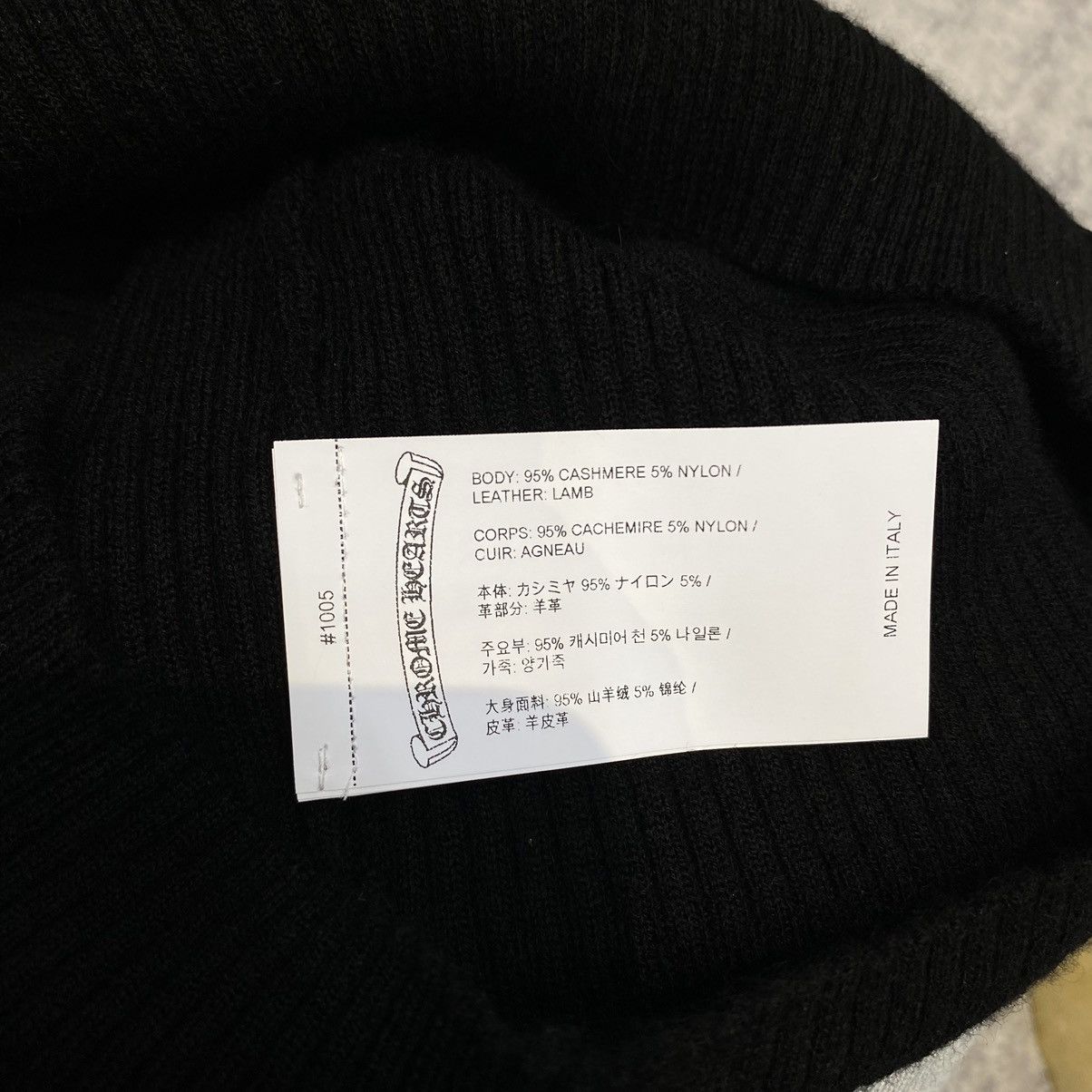 Chrome Hearts CHROME HEARTS Cashmere Lib Sknit Slim Top BLACK Size M / US 6-8 / IT 42-44 - 4 Thumbnail