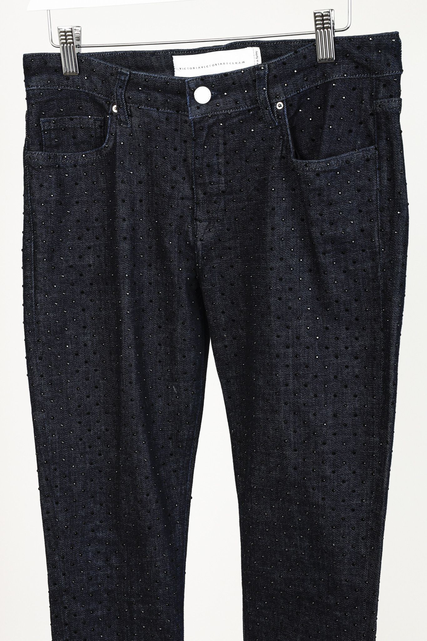 Victoria Beckham Victoria Beckham Rhinestone Dark Navy Jeans Size 29" - 3 Thumbnail