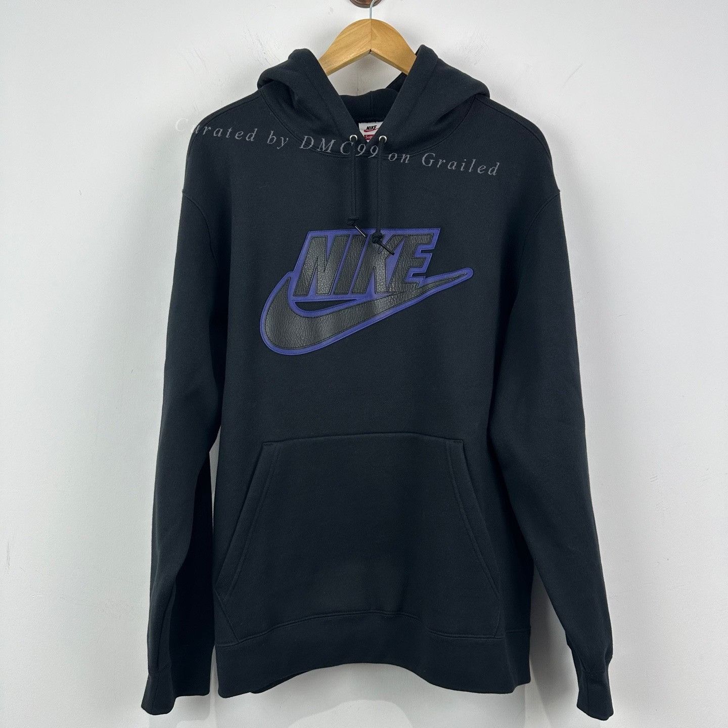 Nike × Supreme Supreme Nike Leather Appliqué Hoodie | Grailed