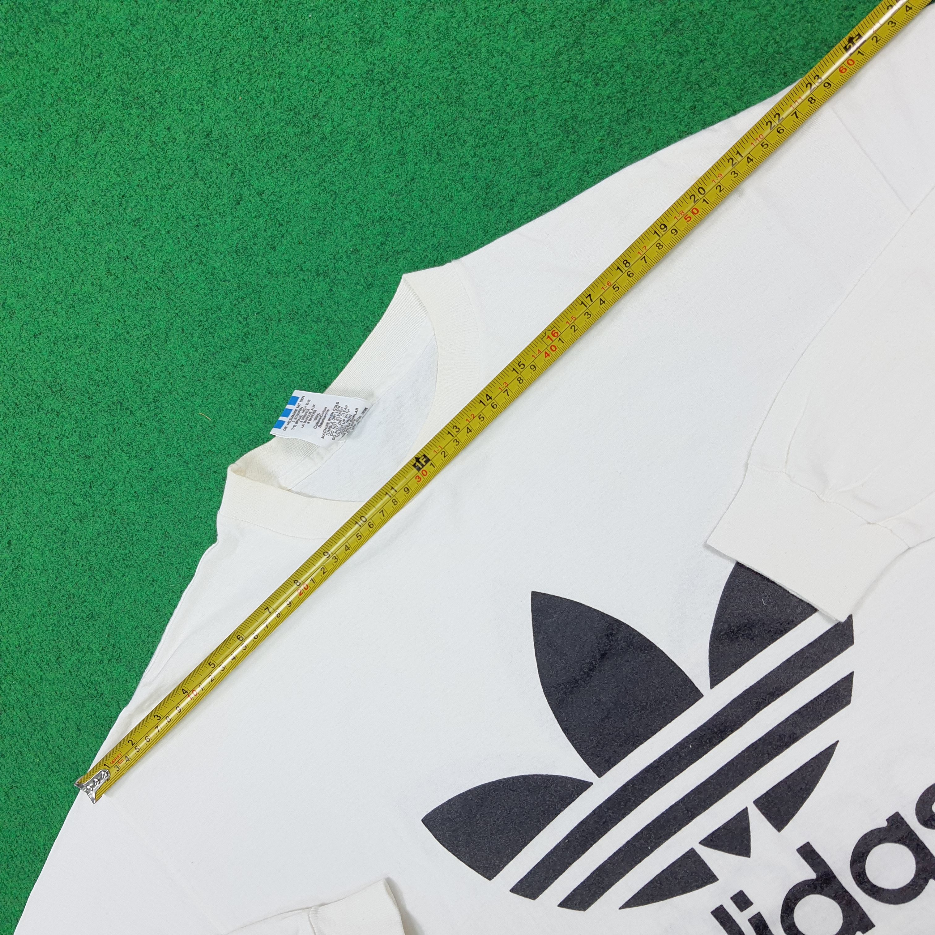 Adidas Vintage 90s Adidas Trefoil Madde in USA Tshirt C285N75 Size US XL / EU 56 / 4 - 11 Thumbnail