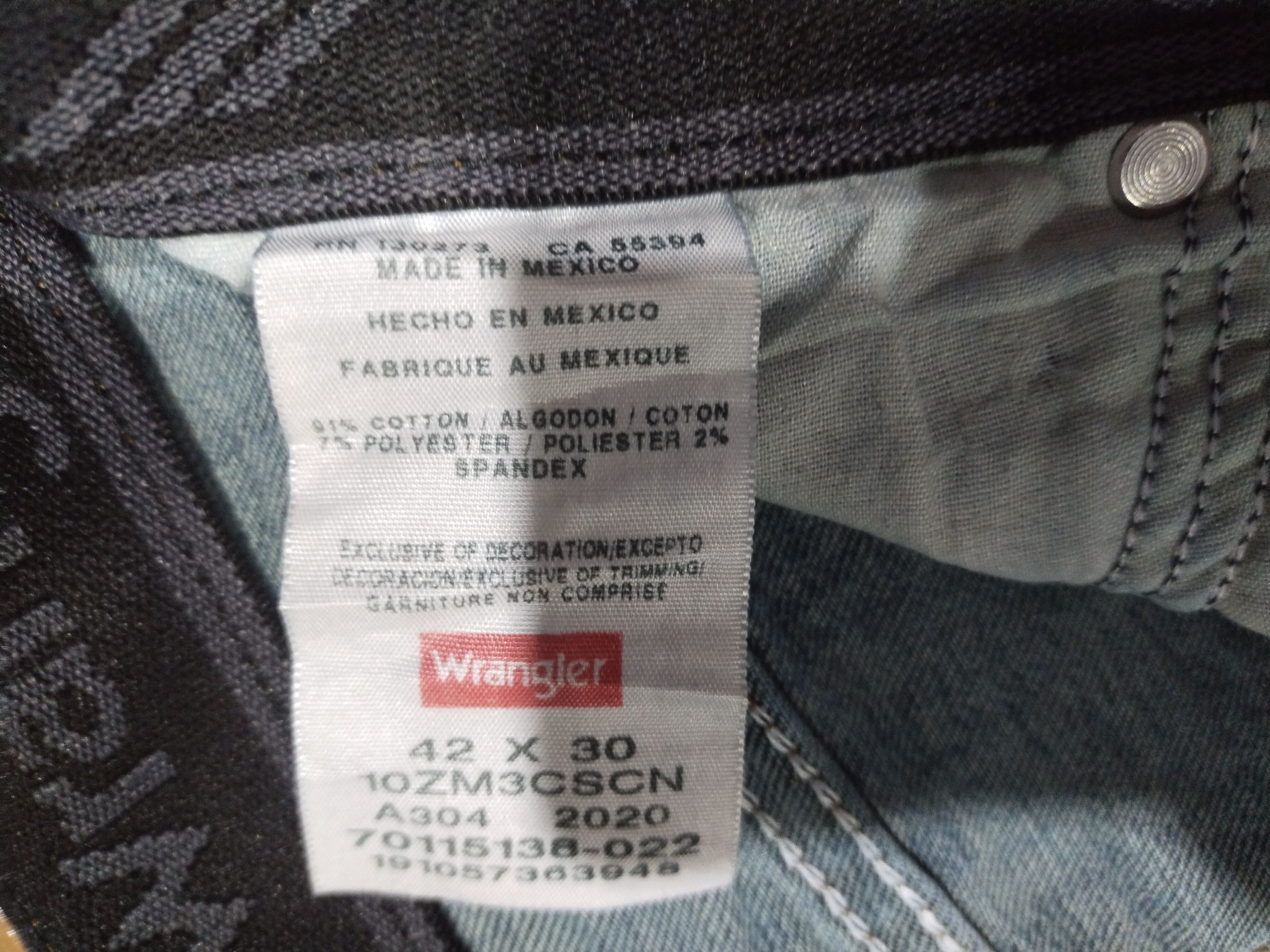 Vintage × Wrangler Jeans Wrangler authentics Est 1947 "Stretch" Sz 42" Size US 42 / EU 58 - 12 Thumbnail