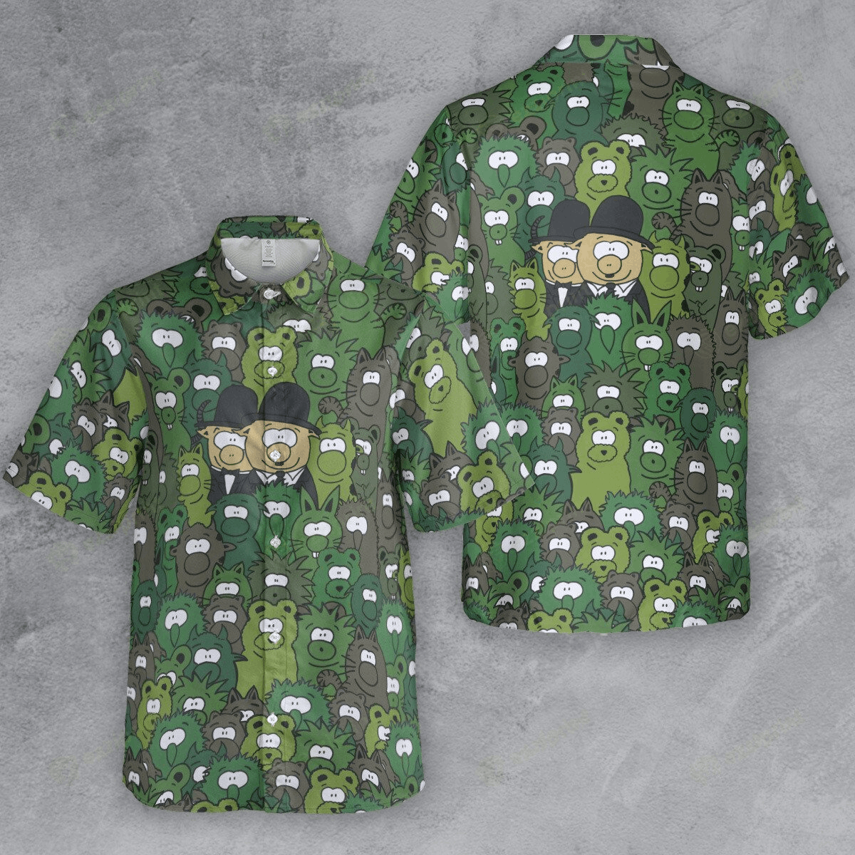 The Unbranded Brand Stan & Ollie Button Down Shirt – Vintage Short Sleeve Shirt Size US M / EU 48-50 / 2 - 4 Thumbnail