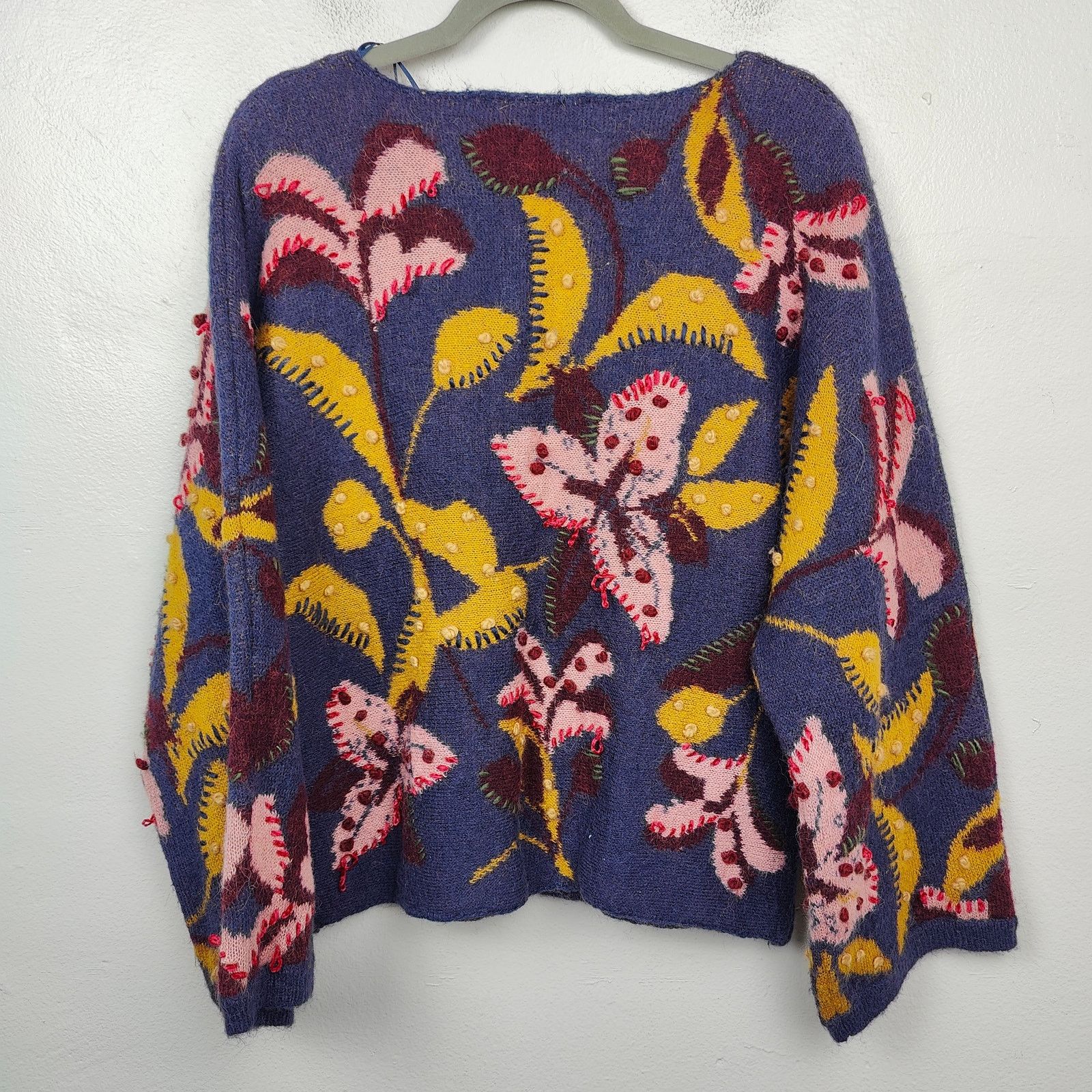 Zara Zara Sweater Womens Medium Floral Embroidered Tapestry Size M / US 6-8 / IT 42-44 - 6 Thumbnail