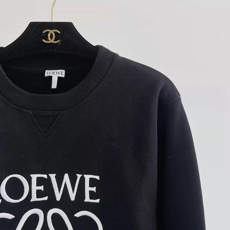 Loewe LOEWE Black round neck hoodie Size M / US 6-8 / IT 42-44 - 3 Thumbnail