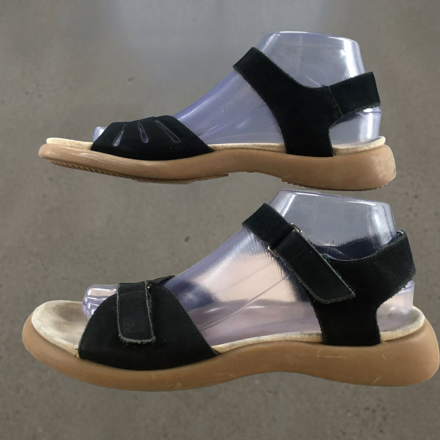 Rockport Rockport Sandals Womens 8 M Ankle Straps Black Open Toe Comfort Wedge Casual Size US 8 / IT 38 - 1 Thumbnail