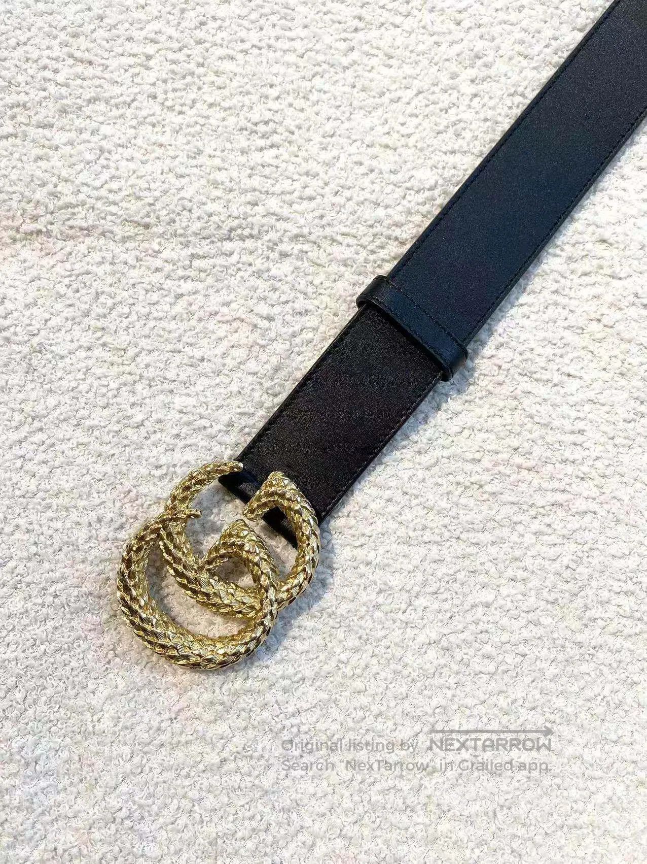 Gucci Guicci Size 80 Spiral pattern double G belt| Size ONE SIZE - 4 Thumbnail