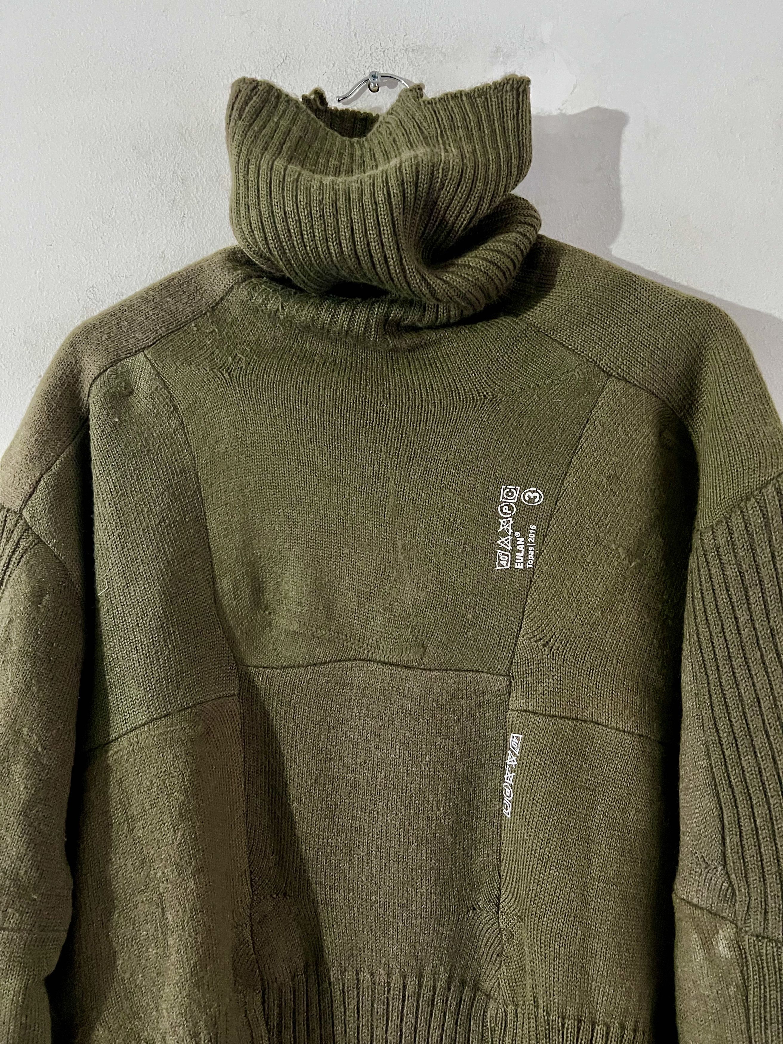 Balenciaga Upcycled Socks Wool-Blend Turtleneck Sweater Size US M / EU 48-50 / 2 - 7 Thumbnail