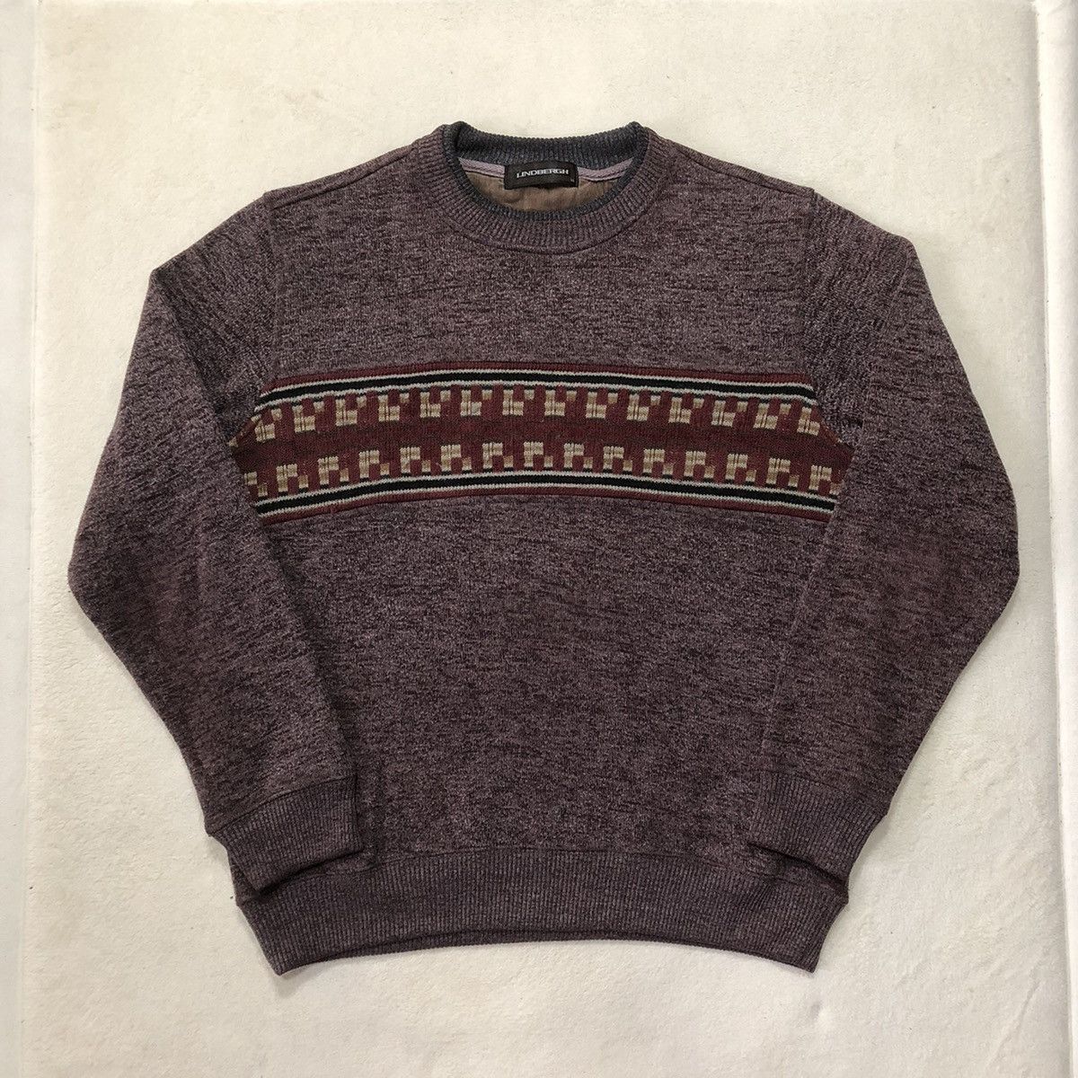 Lindbergh × Vintage VINTAGE LINDBERGH Knitted Sweatshirt Size US L / EU 52-54 / 3 - 1 Thumbnail