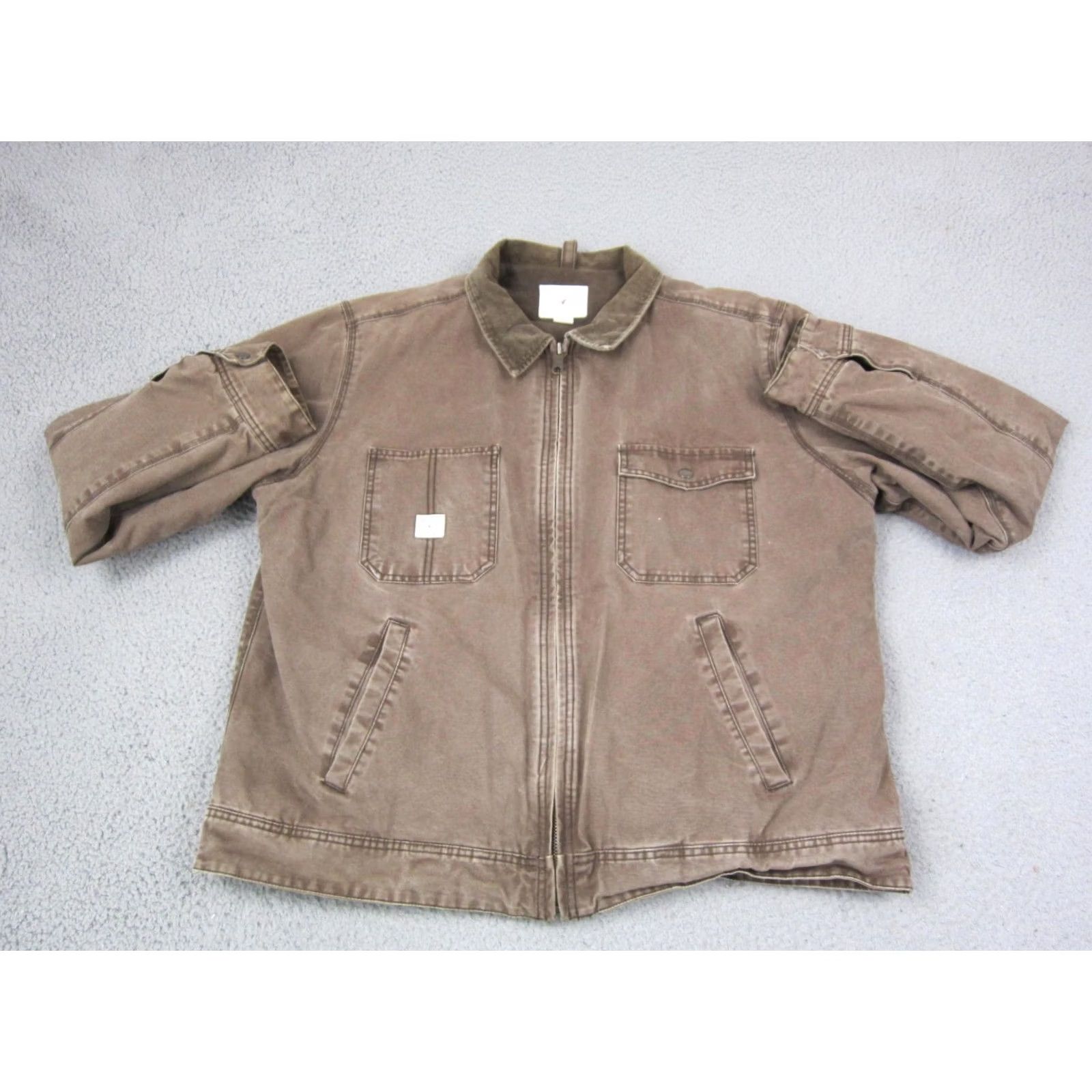 American Eagle Outfitters American Eagle Jacket Mens 2XL Brown Canvas Bomber Zip Up Workwear Casual 90s Logo Size US XXL / EU 58 / 5 - 2 Thumbnail