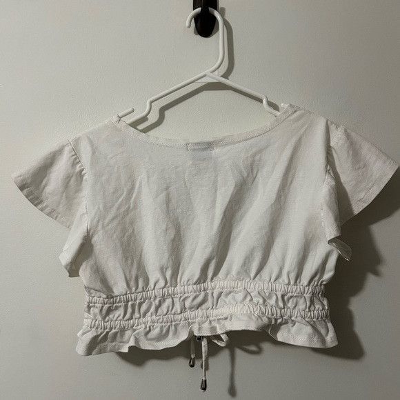 PRINCESS POLLY Princess Polly White Cropped Top Size M / US 6-8 / IT 42-44 - 3 Thumbnail