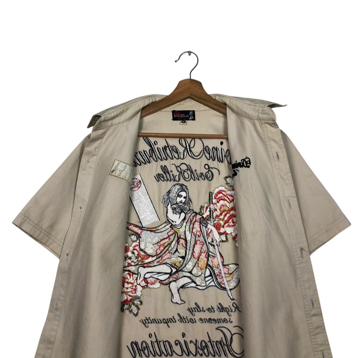 Hysteric Glamour 🔥VINTAGE WORK SHIRT BOWLING BUTTON UPS DIVINE RETRIBUTION Size US XL / EU 56 / 4 - 16 Thumbnail