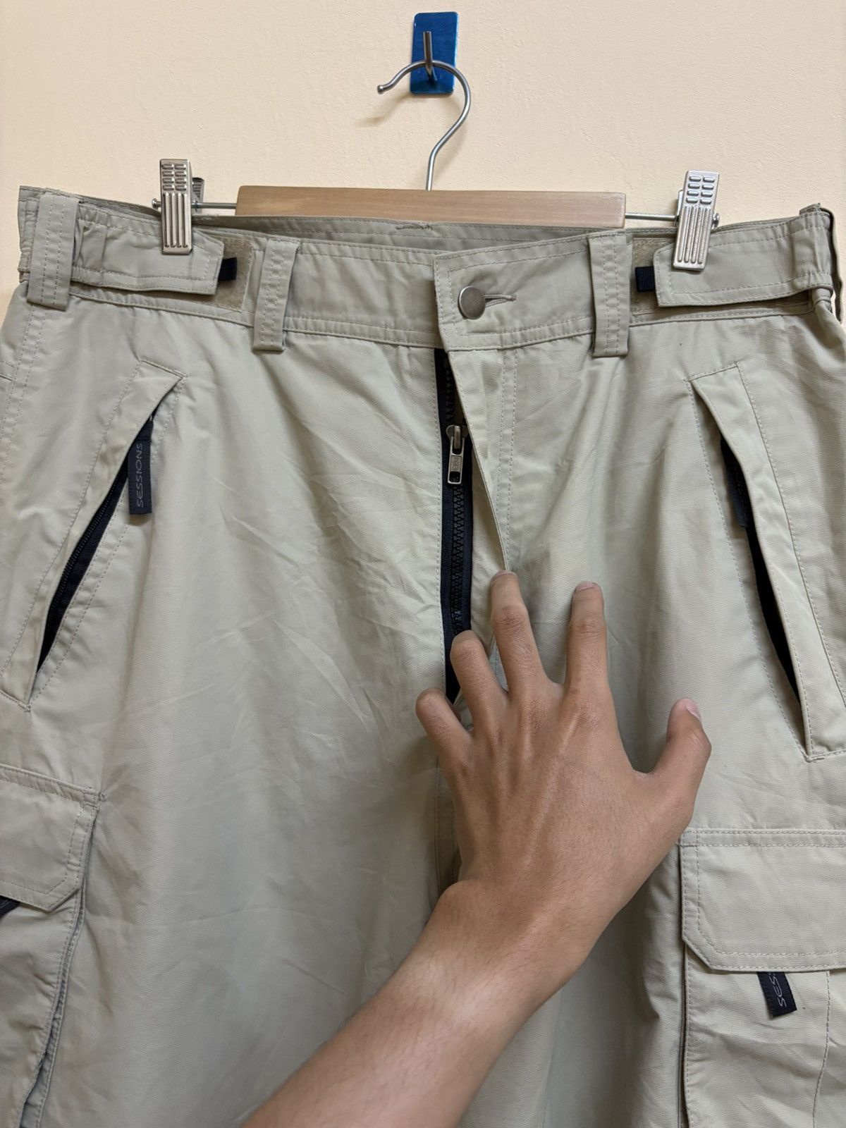 Sessions × Vintage Vintage 90s Sessions Skateboard Baggy Cargo Parachute Pants Size US 34 / EU 50 - 14 Thumbnail