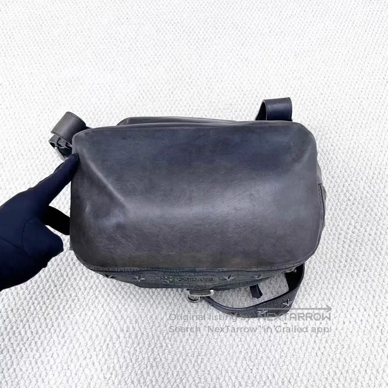 Jimmy Choo Black Leather Backpack with Star Studded Straps. Size ONE SIZE - 3 Thumbnail