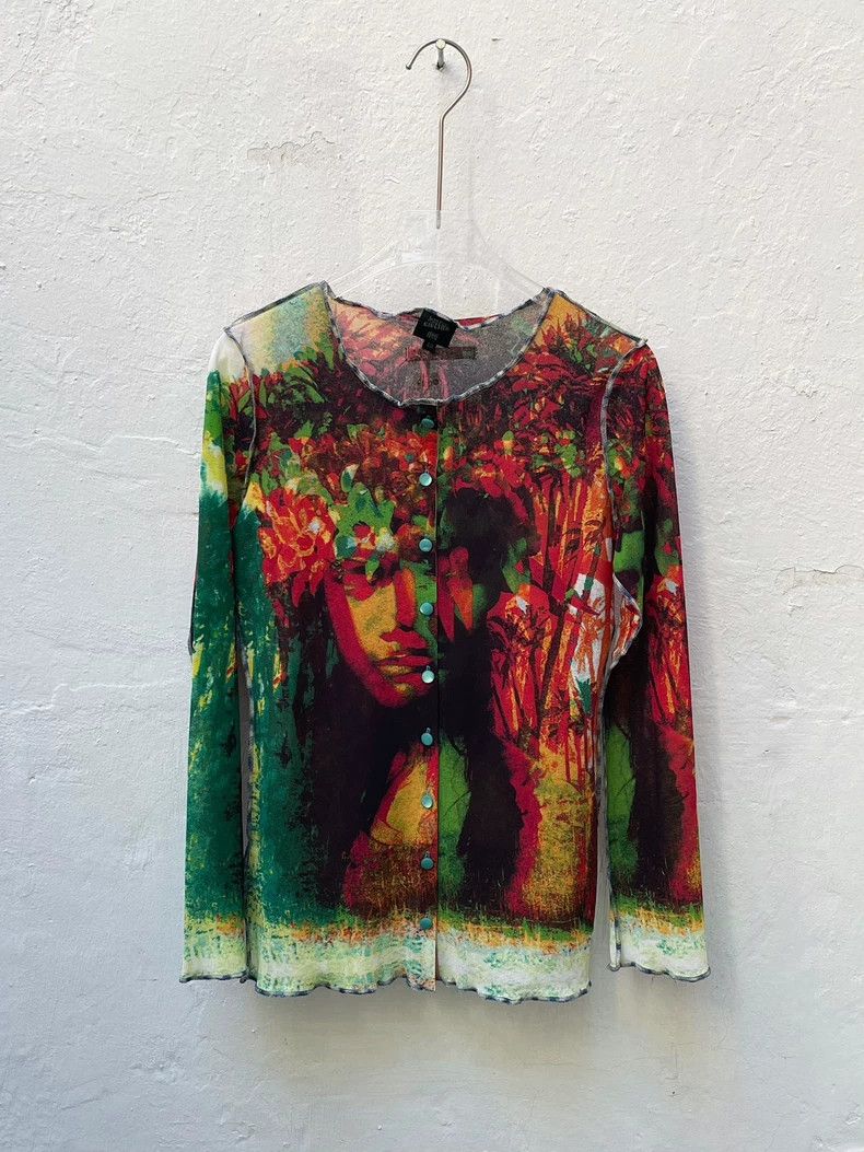 Jean Paul Gaultier Jean Paul Gaultier 00SS Double Exposure Mesh Cardigan shirt Size S / US 4 / IT 40 - 1 Thumbnail