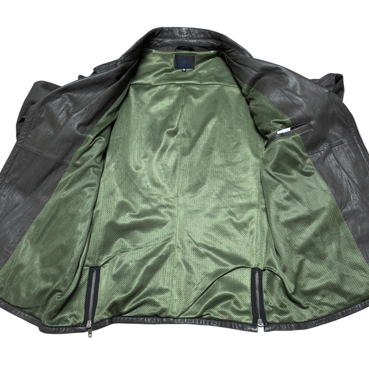 Le Grande Bleu (L.G.B.) Custom Culture Goat Skin Leather Biker Jacket Size US M / EU 48-50 / 2 - 12 Thumbnail
