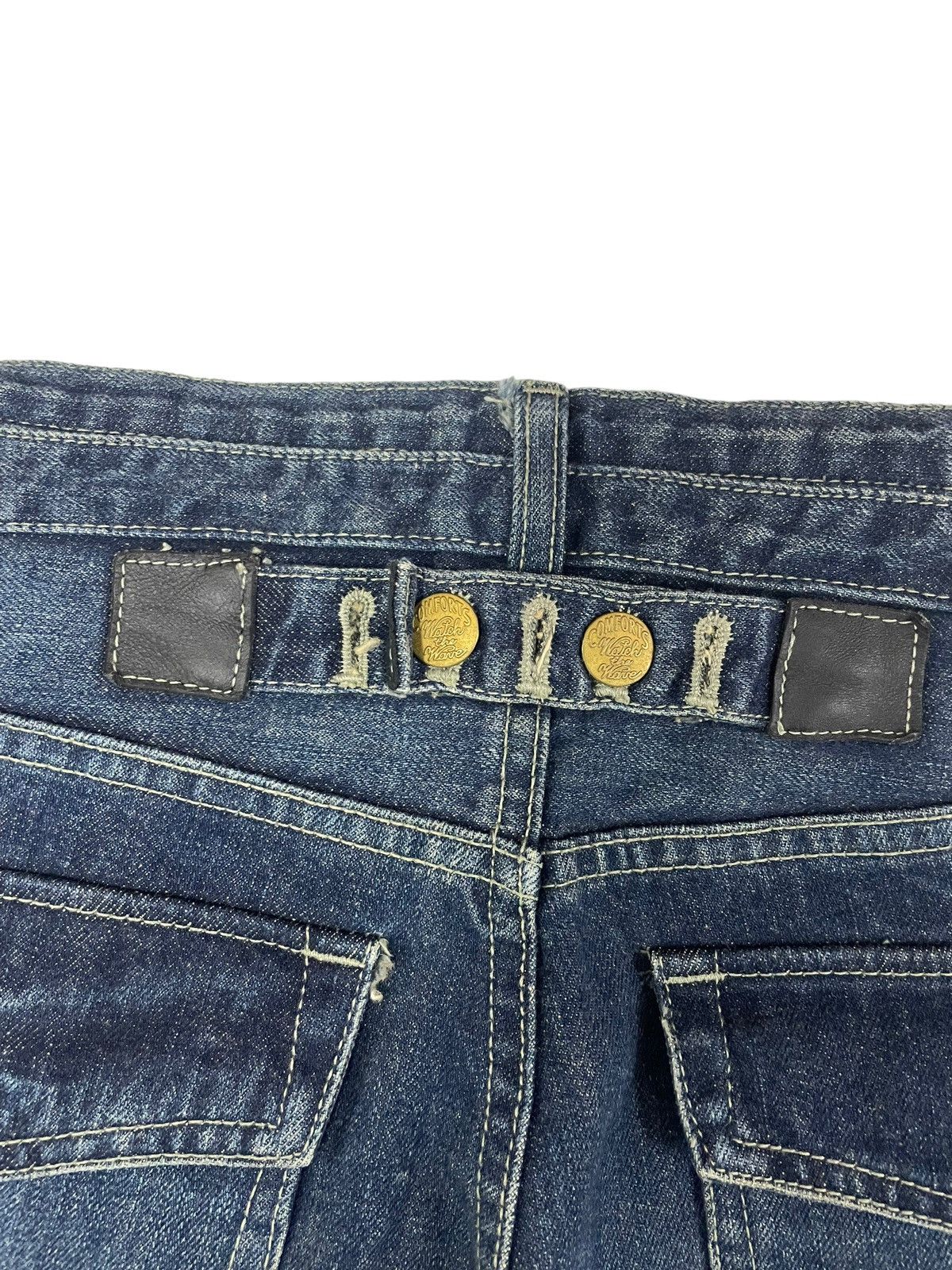 PPFM Vintage PPFM Double Waist Carpenter Jeans Leather Buckles Size US 33 - 8 Thumbnail