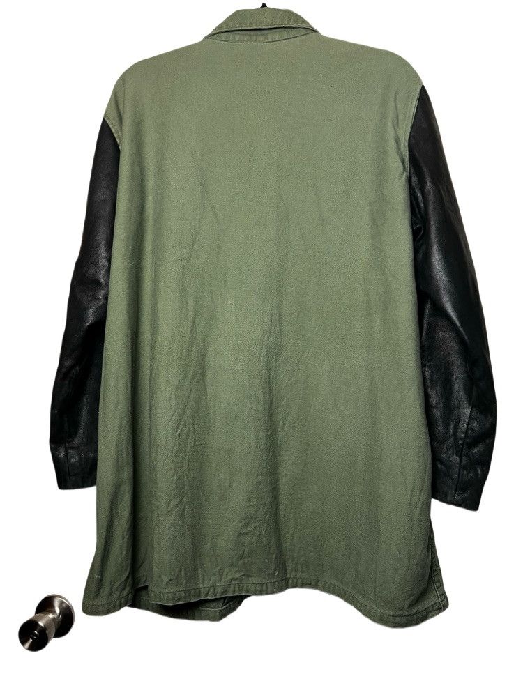 Vintage Vintage 60's-70's US Army Shirt Jacket w Leather Sleeves Size US S / EU 44-46 / 1 - 2 Thumbnail