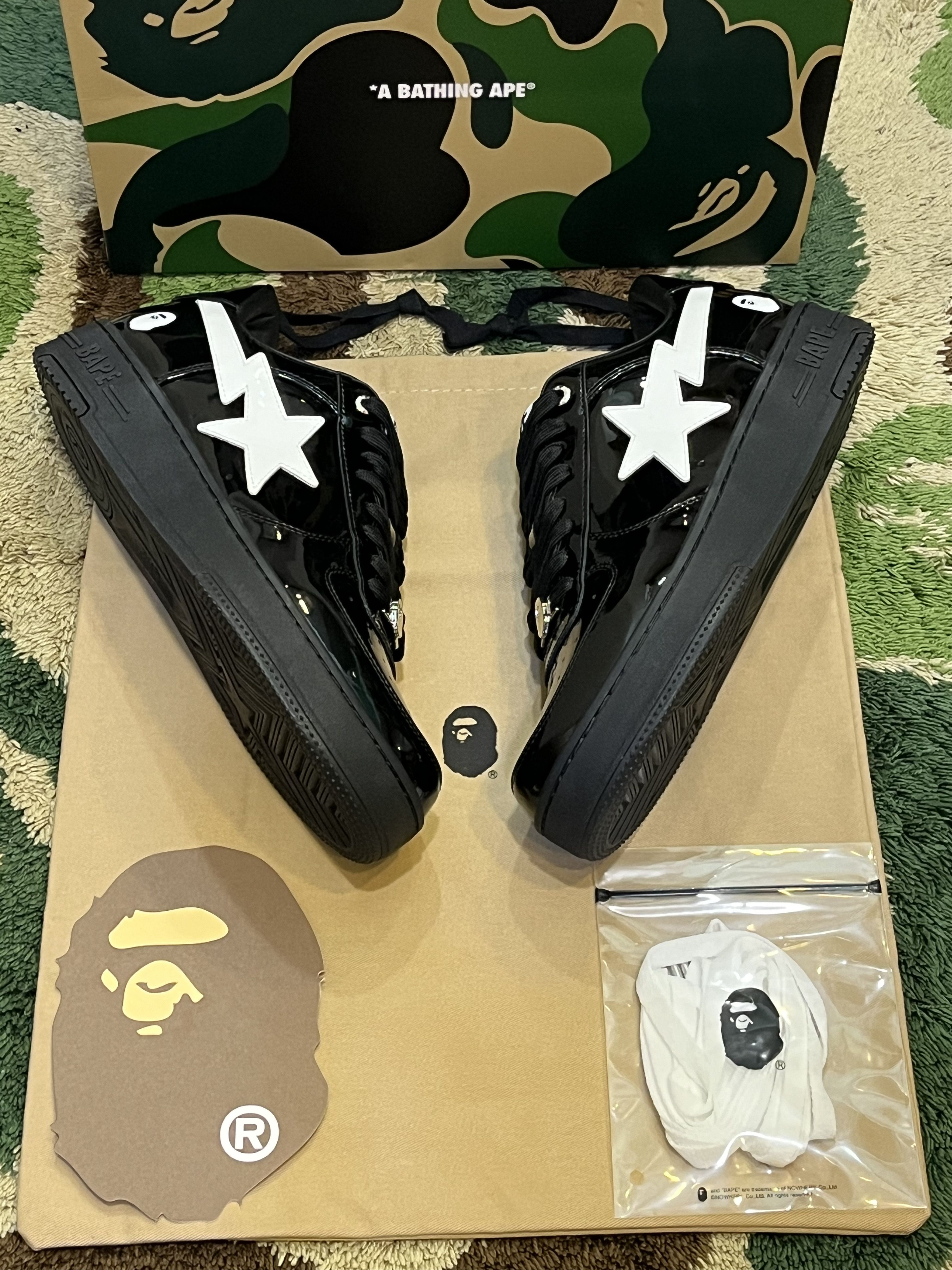 Bape BAPE PATENT LEATHER BAPE STA BLACK Size US 11 / EU 44 - 11 Thumbnail