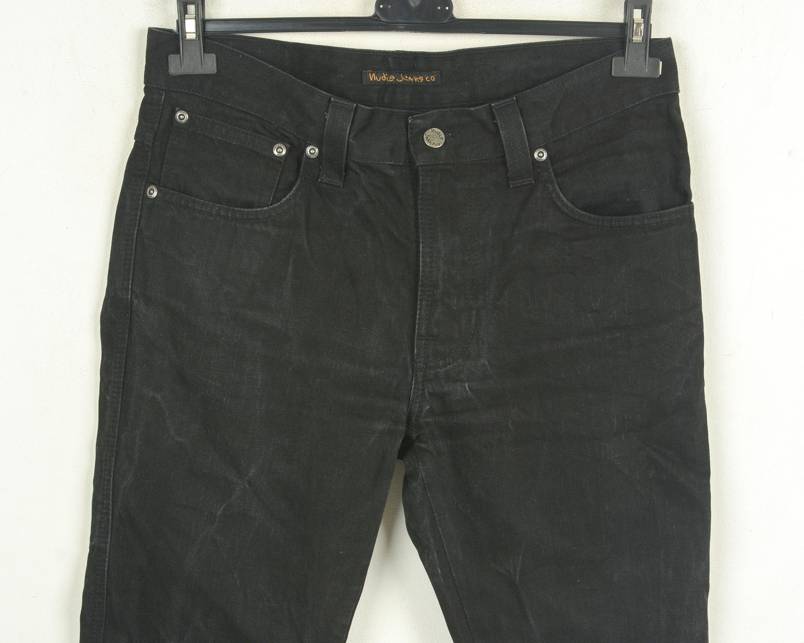 Nudie Jeans Slim Jim Black Twill W32 Slim Straight Fit Denim Dry Reg Size US 32 / EU 48 - 2 Thumbnail