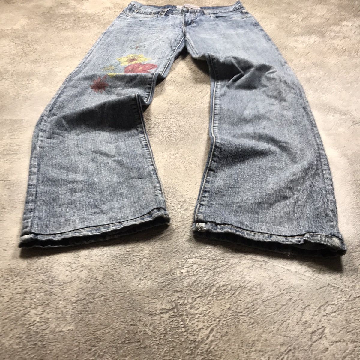 Vintage Vintage 90s Distressed Baggy Jeans Grunge Thrashed Denim 27 Size 27" / US 4 / IT 40 - 1 Thumbnail