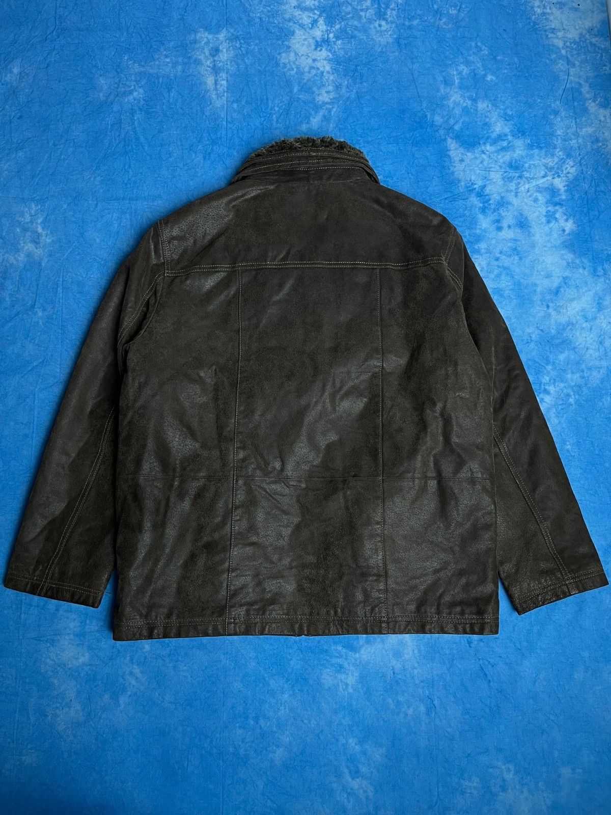 Vintage Vintage Avant Garde Leather Jacket Japan Style with Faux Fur Size US M / EU 48-50 / 2 - 2 Thumbnail