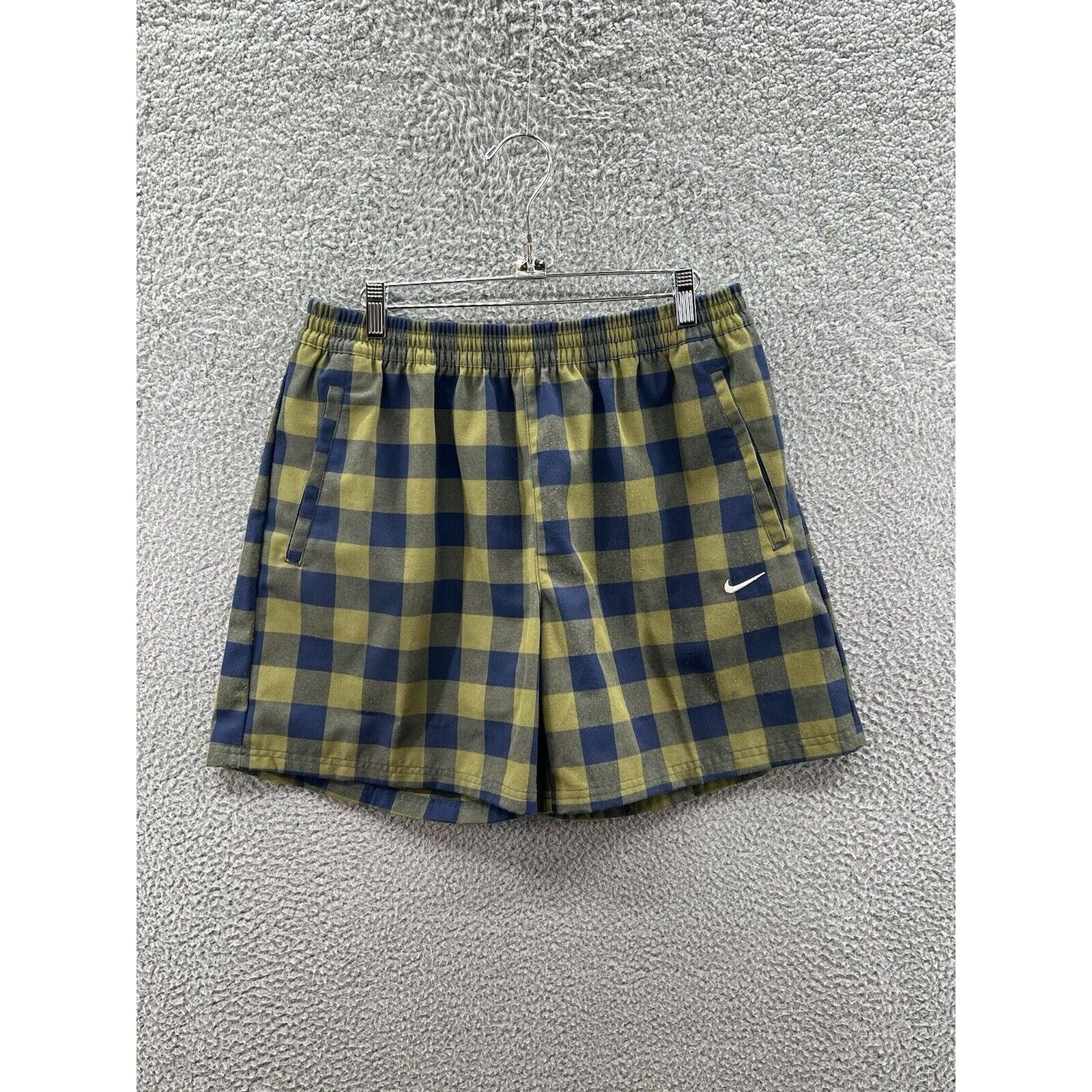 Nike Nike Life Plaid Shorts Navy/Pilgrim Size Medium DQ5186-410 Size US 34 / EU 50 - 1 Thumbnail