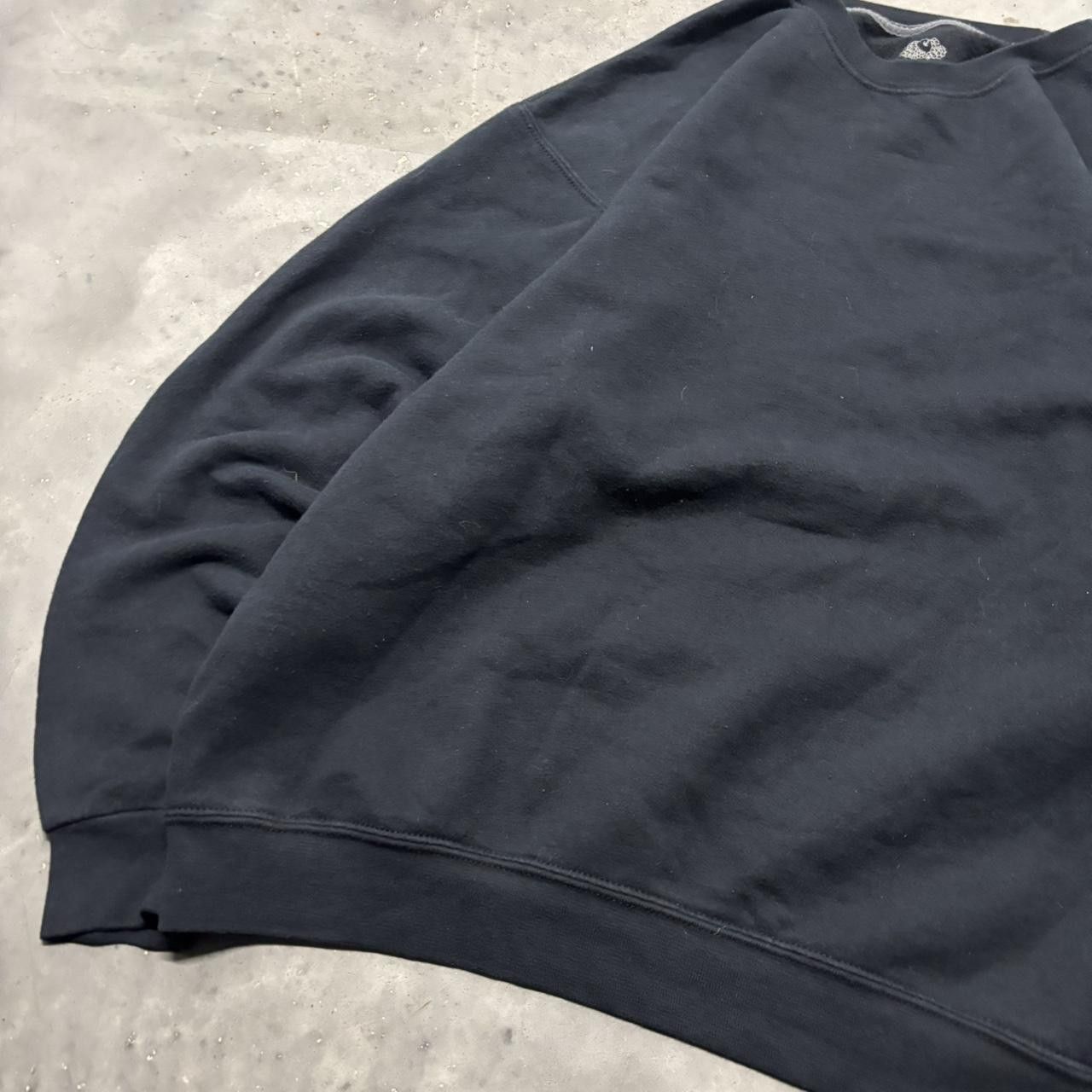 Japanese Brand × Vintage Crazy Vintage Y2K/2000s Black Blank Essential Crewneck! Size US XL / EU 56 / 4 - 3 Thumbnail