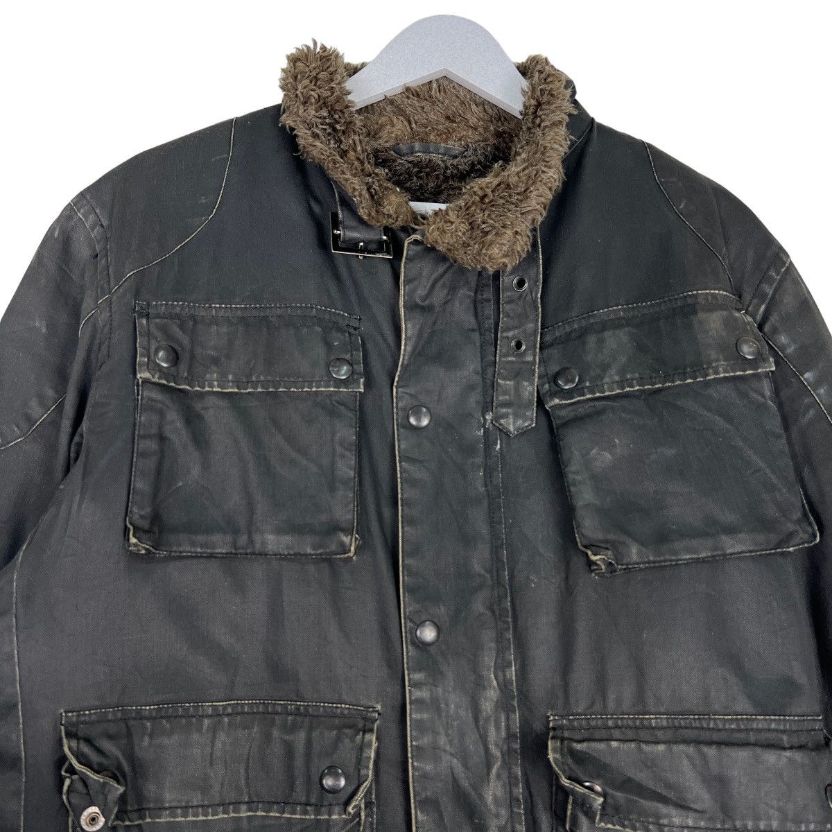 Chevignon 🔥 ARCHIVES CHEVIGNON FUR LINING RIDER MOTO JACKET Size US L / EU 52-54 / 3 - 3 Thumbnail