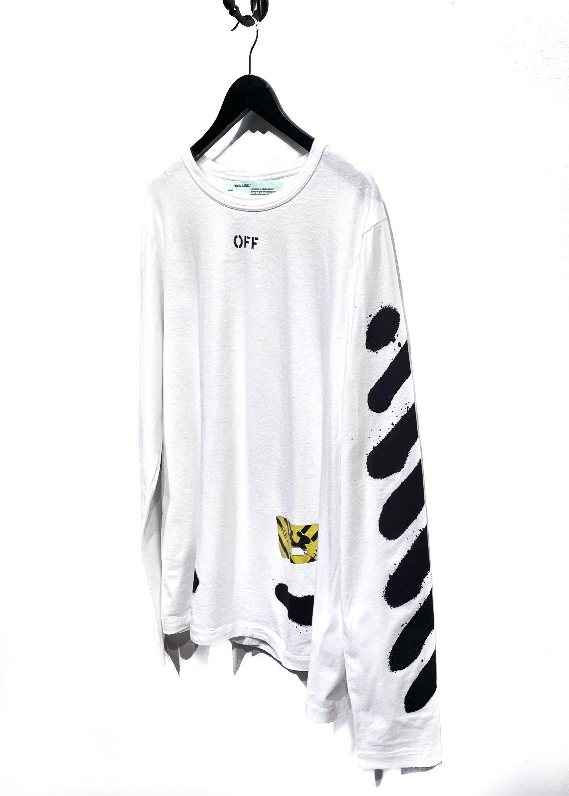 Off-White Off-white White Paint Brushed Heavy Duty Tee Size US M / EU 48-50 / 2 - 2 Thumbnail
