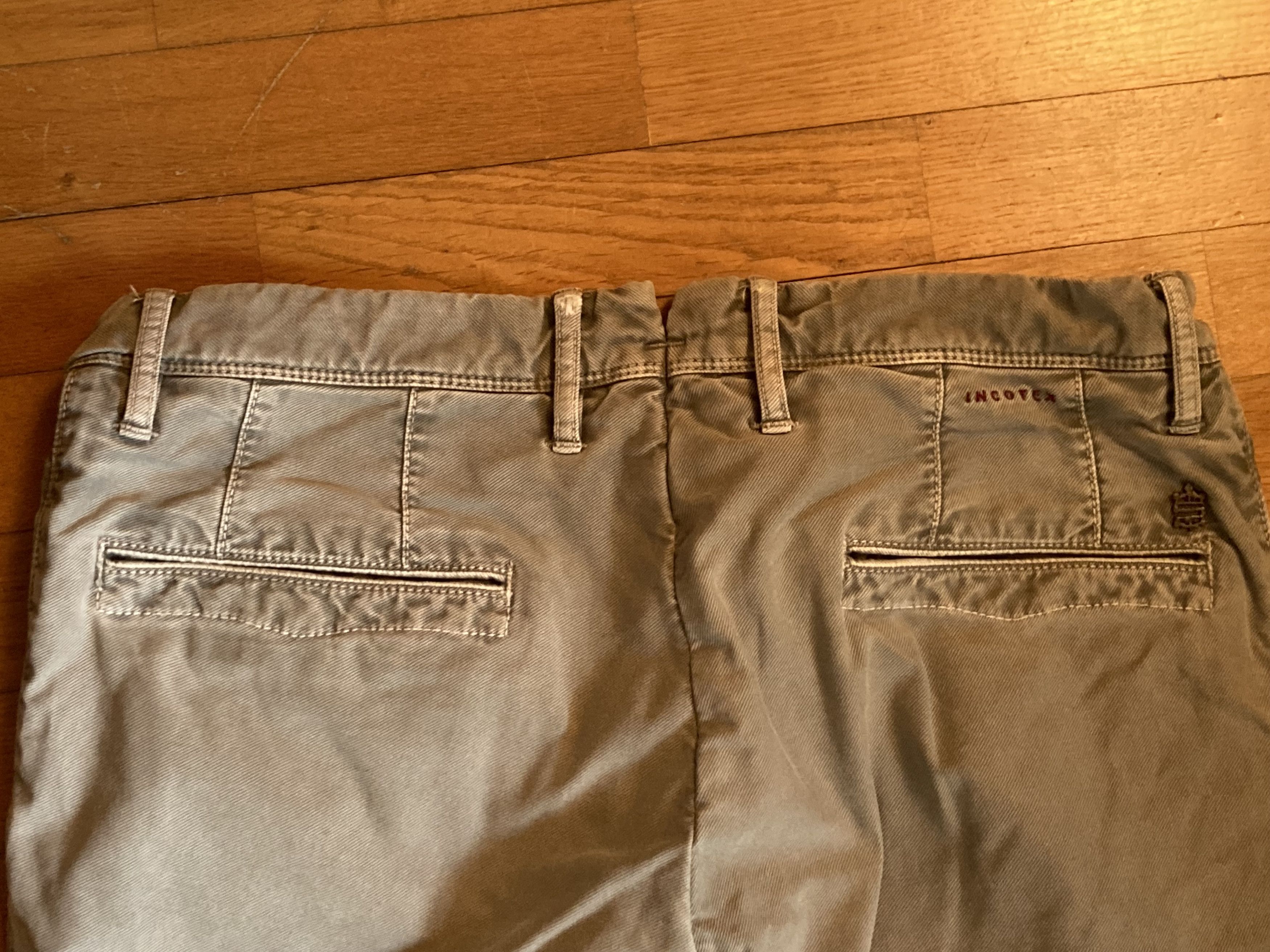 Incotex INCOTEX slim fit chino pants size 32/48 in tricochino grey Size US 32 / EU 48 - 5 Thumbnail