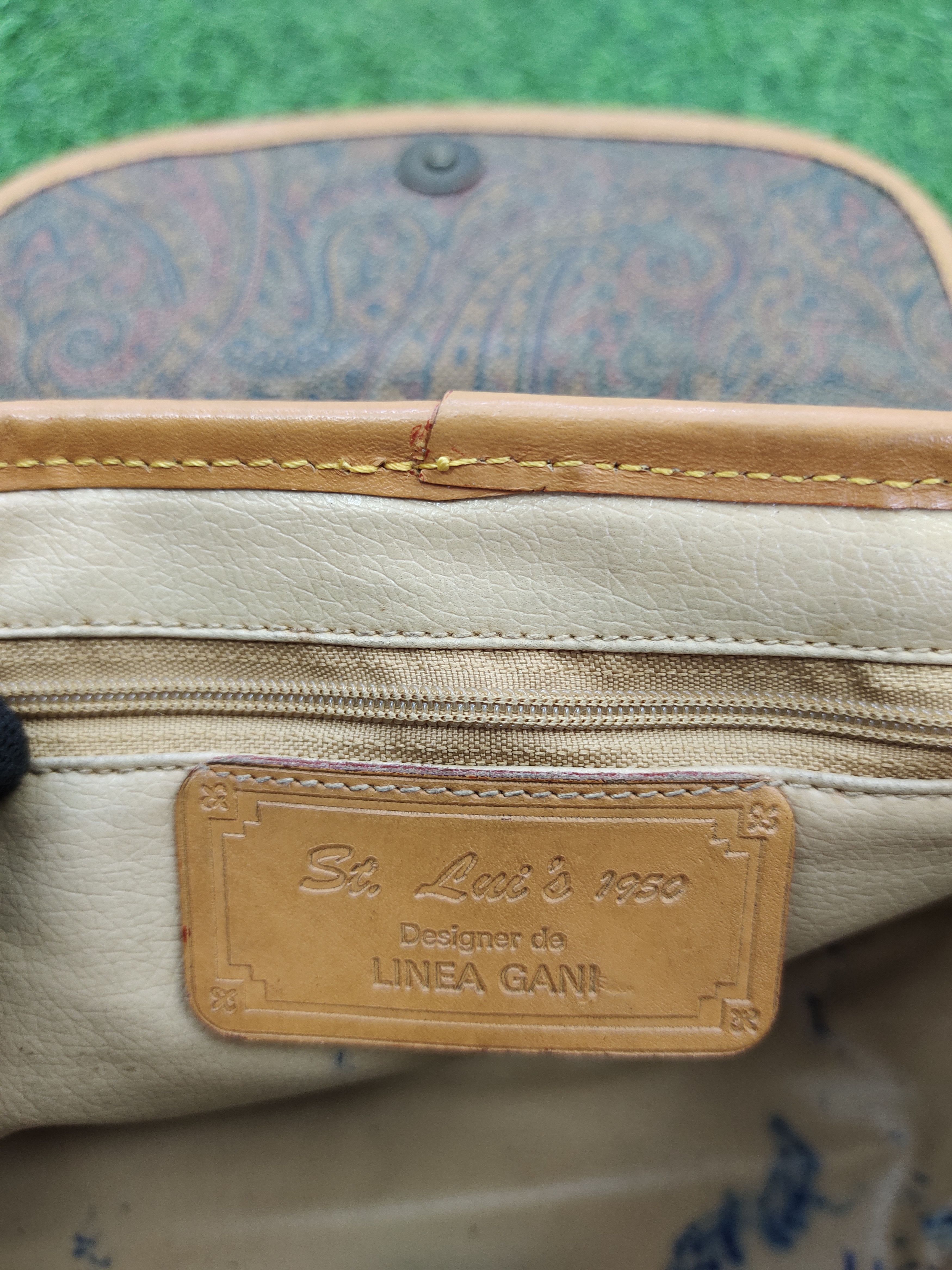 Leather Vintage 80s Linea Gani Floral Japan Patina Crossbody Bag Size ONE SIZE - 14 Thumbnail
