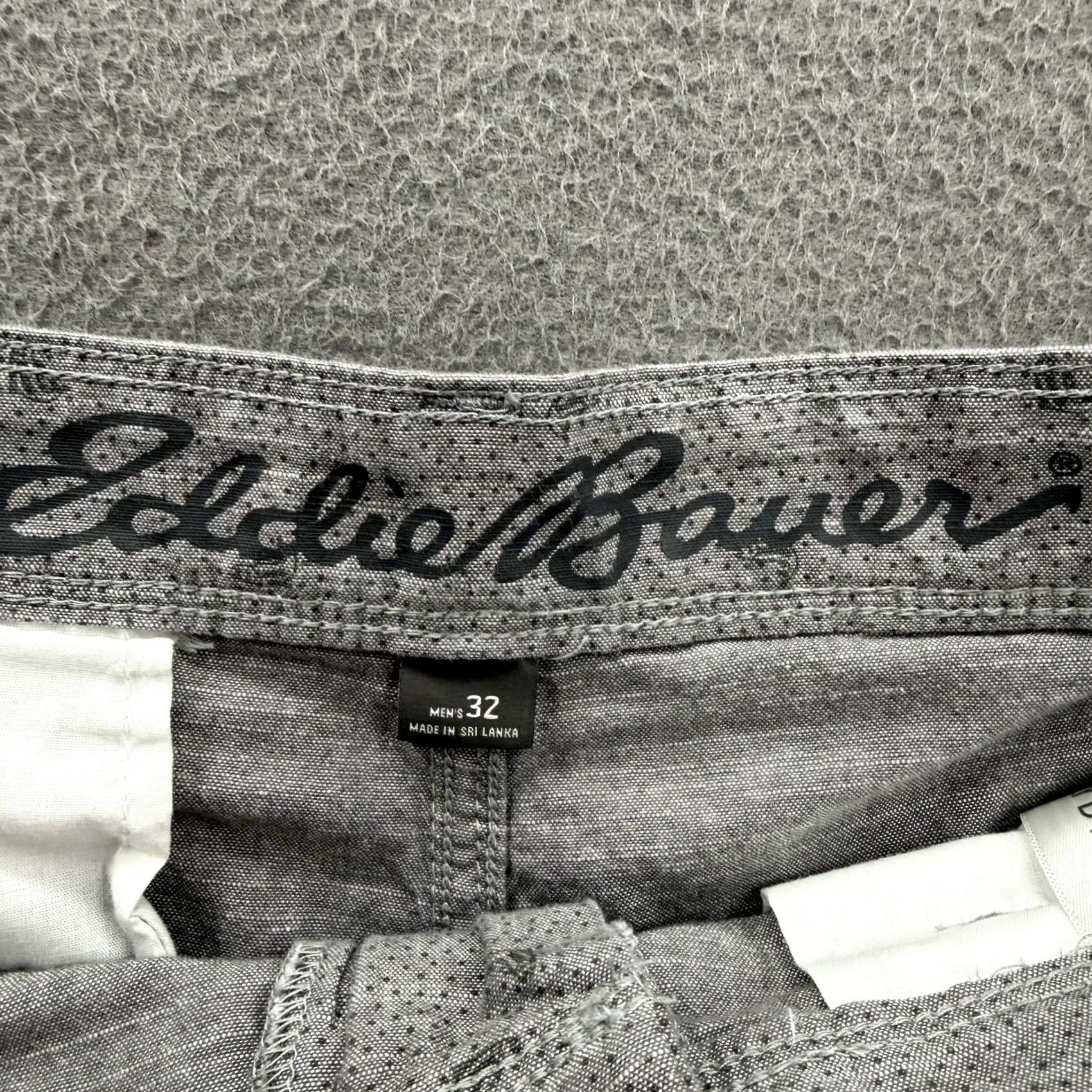 Eddie Bauer Eddie Bauer Mens Gray Cotton Chino Shorts 32 Inseam 9 in Flat Front Zip Pockets Sailboat Fish Print Beach Casual Summer Geometric Nautical Size US 32 / EU 48 - 3 Thumbnail