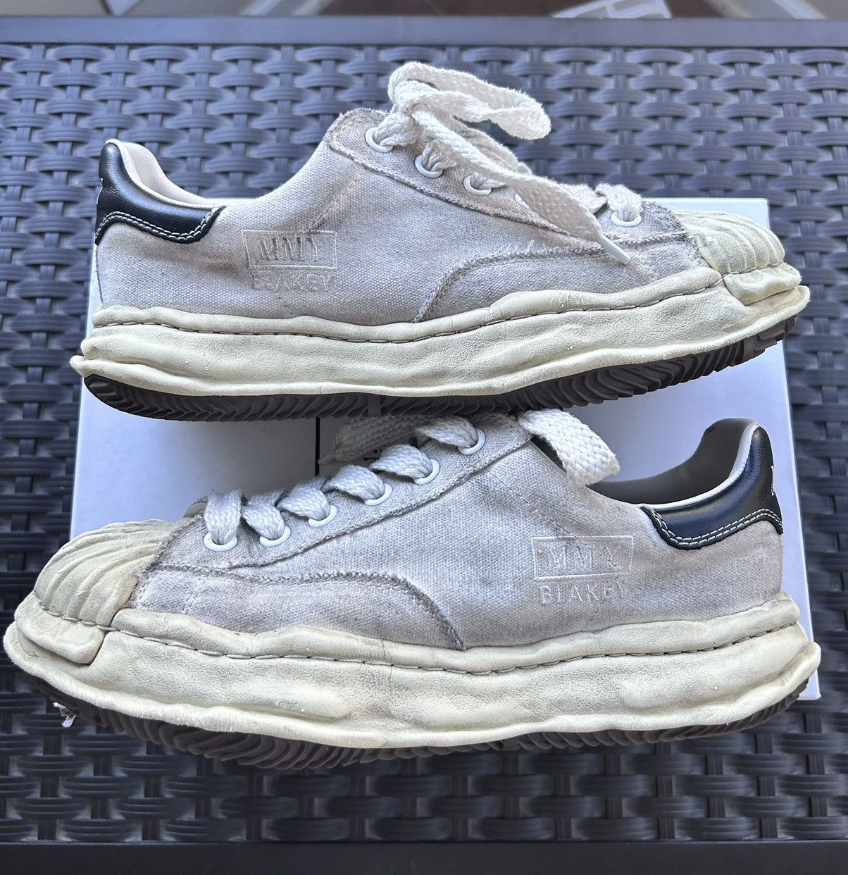 Mihara Distressed Rubber Sole Sneaker Size 43